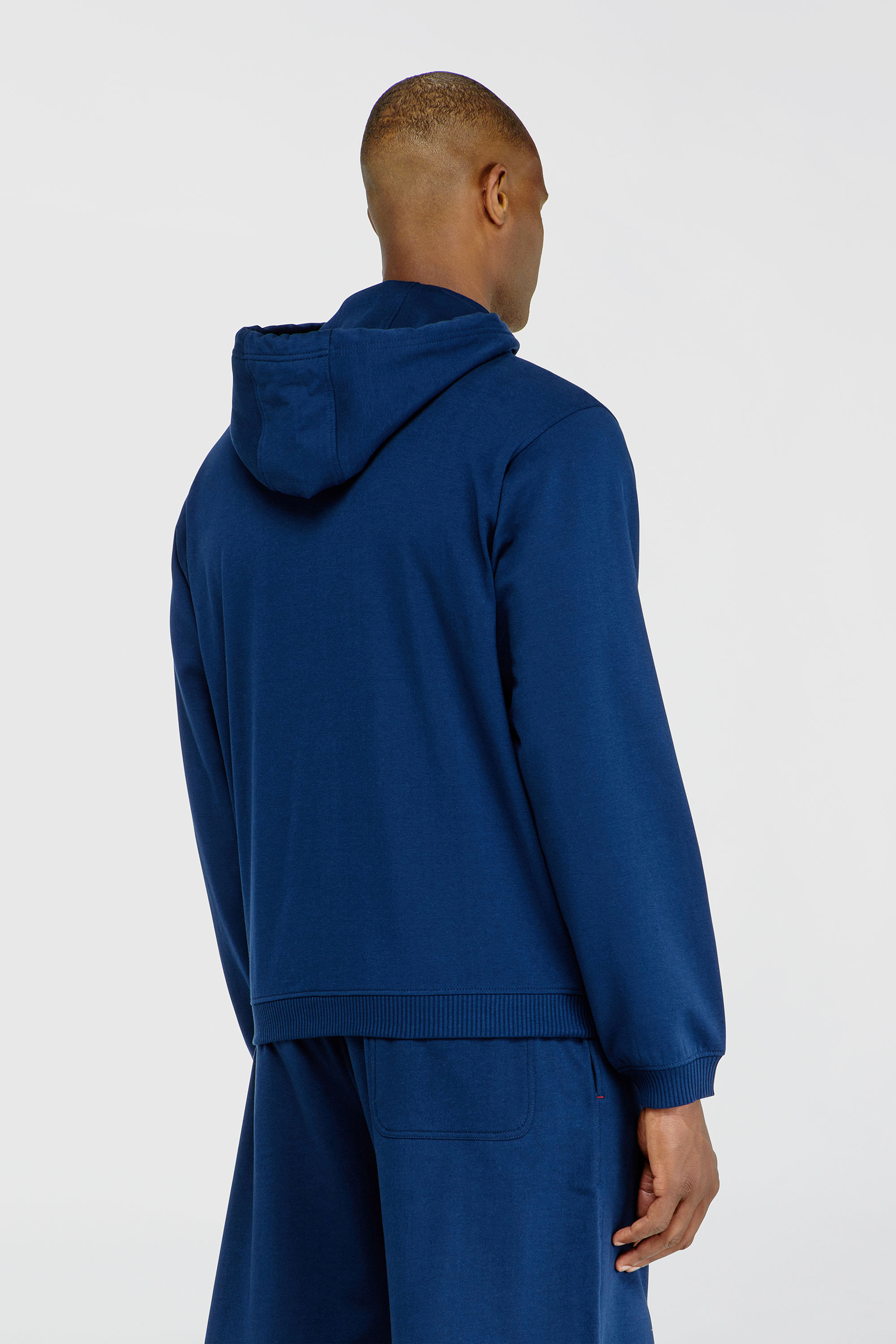 Diesel - JOY-D-CORE, Herren Kapuzenpullover aus aufgerauter Baumwollmischung in Blau - 4