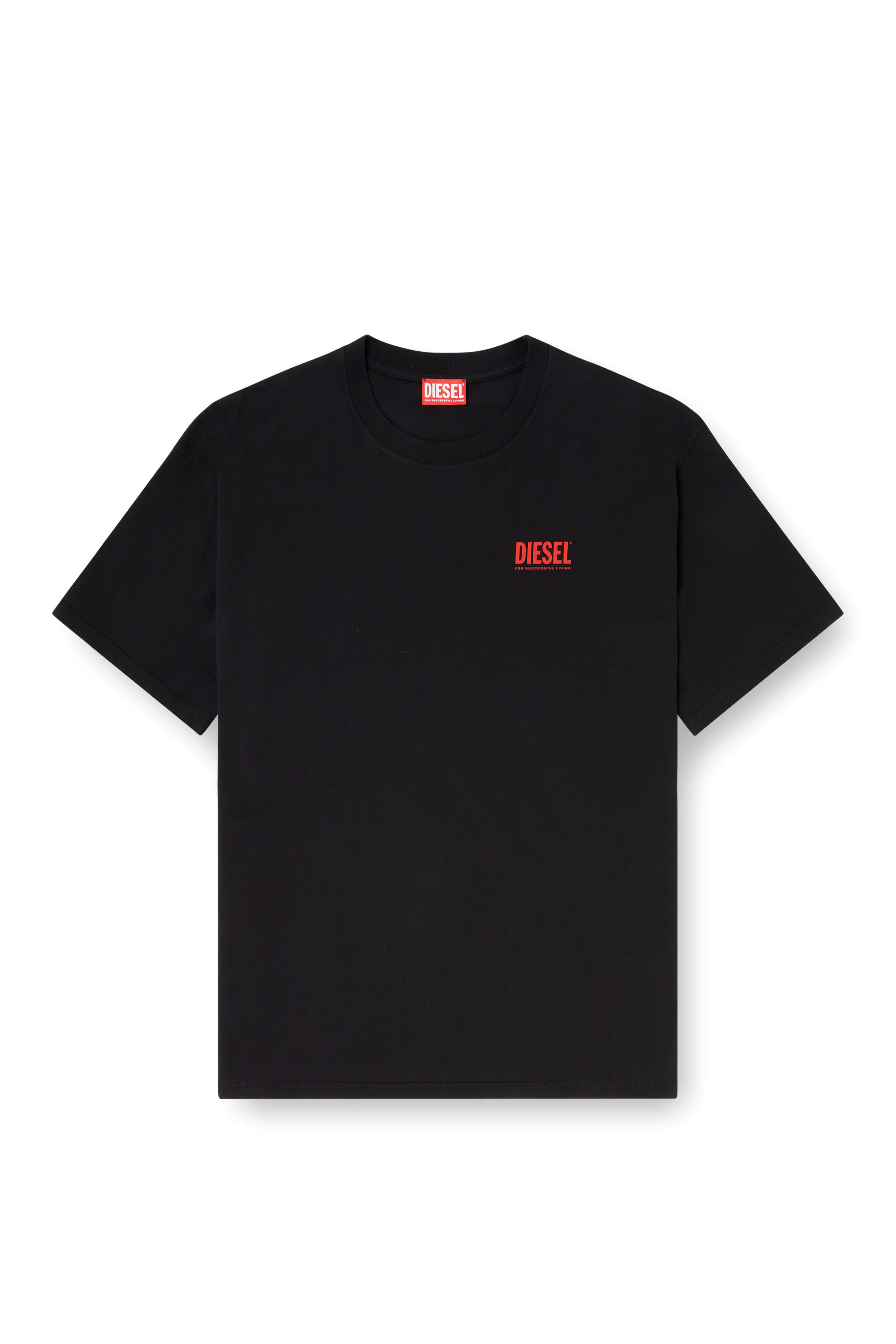 Diesel - T-BOXT-BISK, Herren Baumwoll-T-Shirt mit Diesel-Biscotto-Print in Schwarz - 3