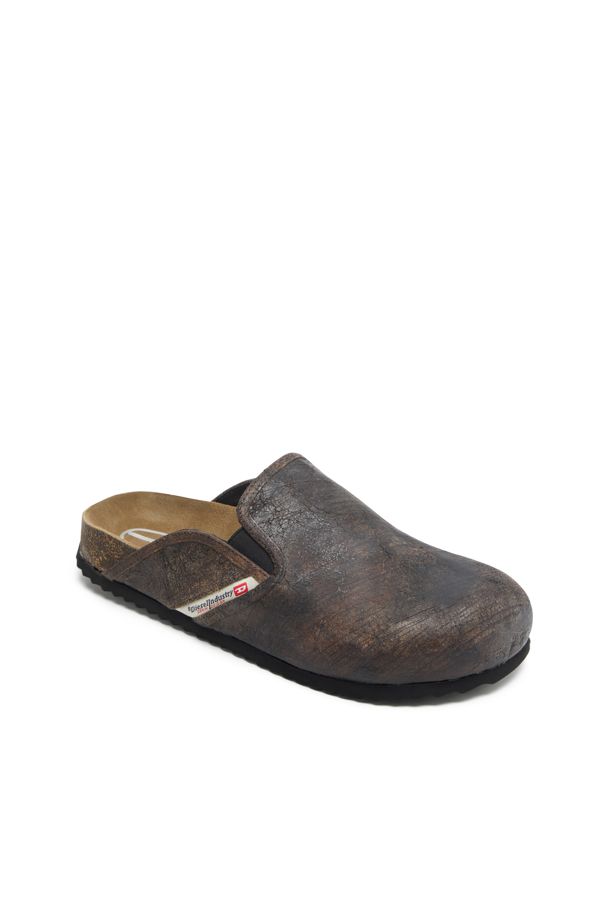 D-WOODSTOCK SLIP-ON, Braun Diesel - D-WOODSTOCK SLIP-ON, Herren D-Woodstock-Clogs aus Wildleder in gerissener Optik in Braun - 6