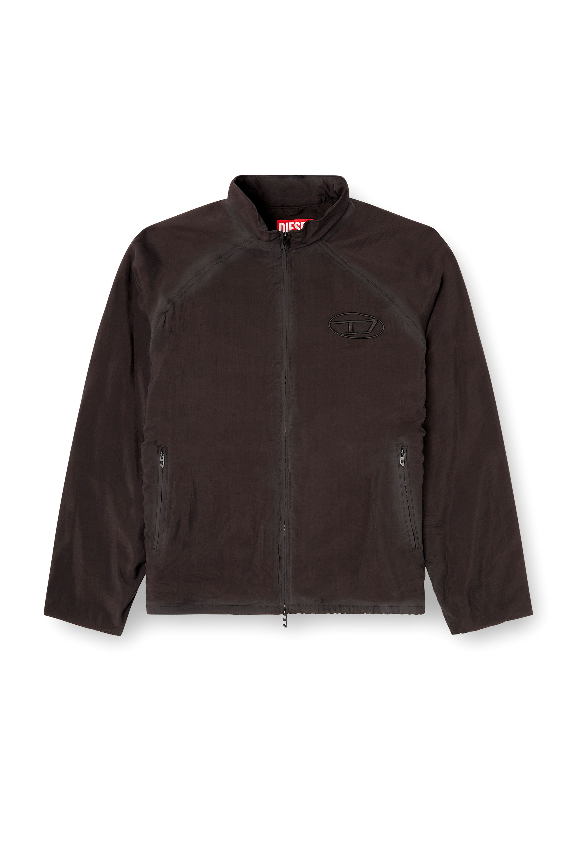 Diesel - J-HENRI-SOUVENIR, Herren Trackjacke im Souvenir-Stil mit Stickerei in Dunkelgrau - 3