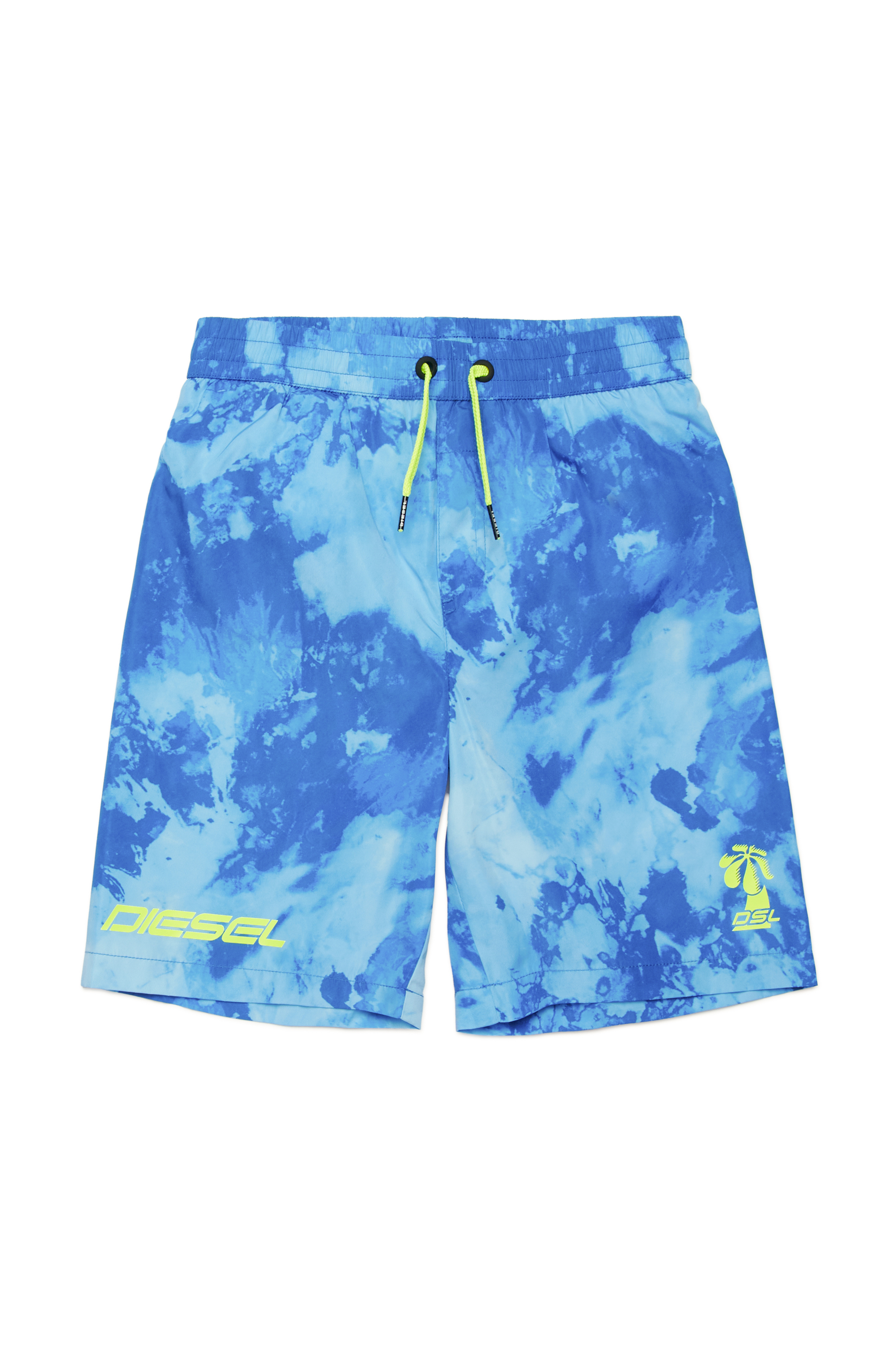 Diesel - MLONGKEN, Herren Badeshorts mit Flecken-Print in Blau - 1