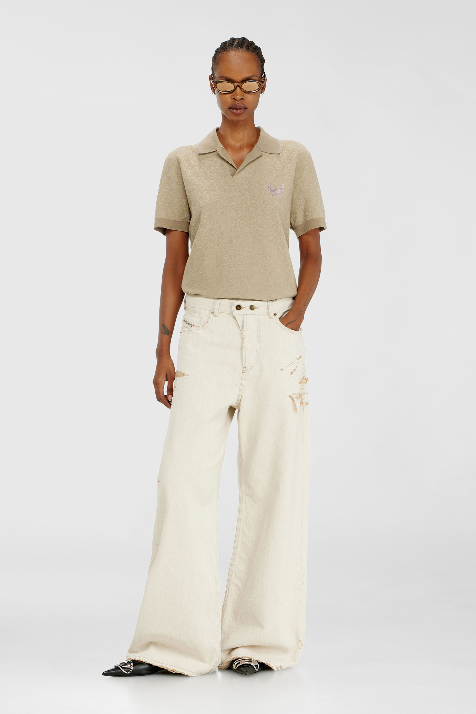 Diesel - Damen Relaxed Jeans 1996 D-Sire 09P89, Beige - 1