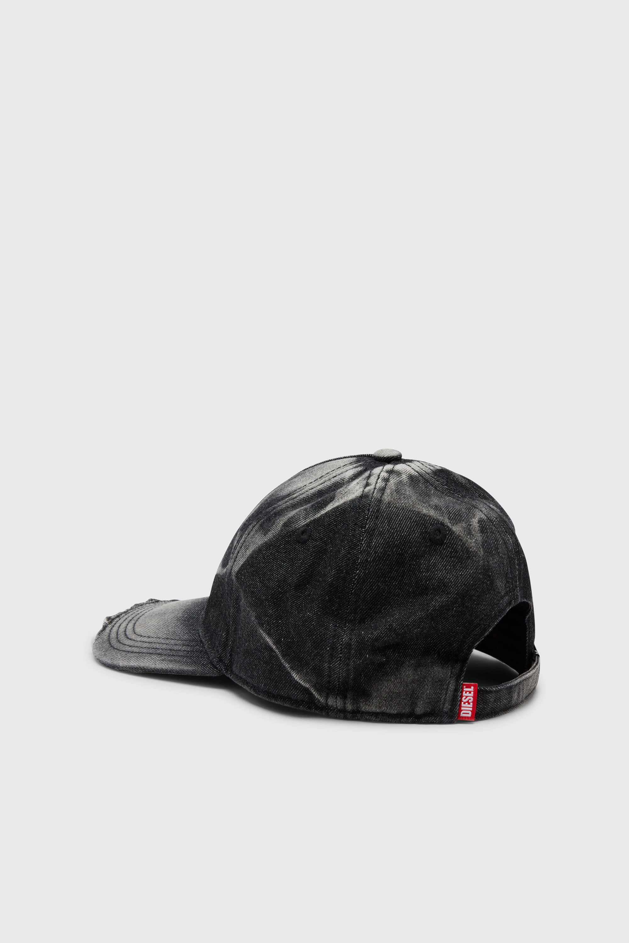 Diesel - C-SEYMON-BLACK, Herren Basecap aus Destroyed-Denim in Schwarz - 2