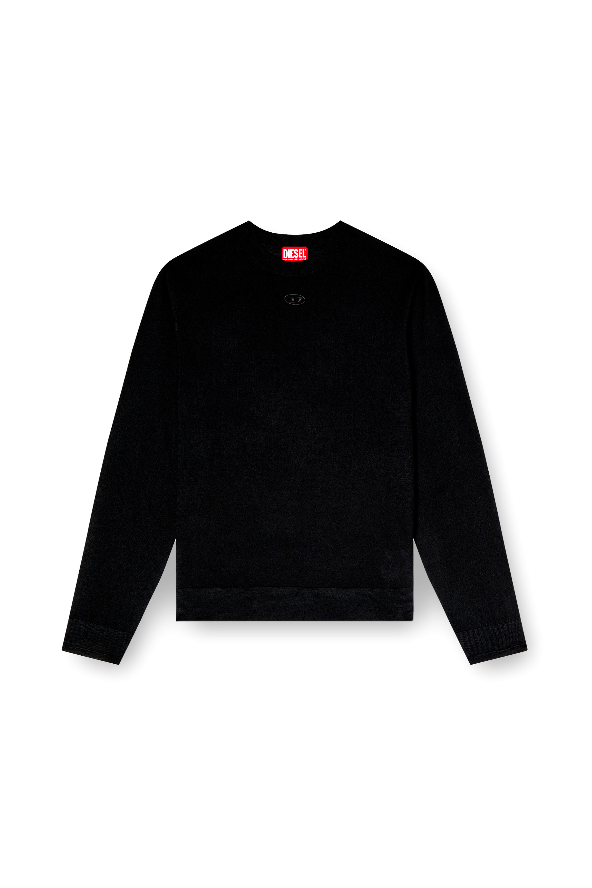 Diesel - K-VALIAM, Herren Pullover aus Wolle mit Cut-out-Logo in Schwarz - 2