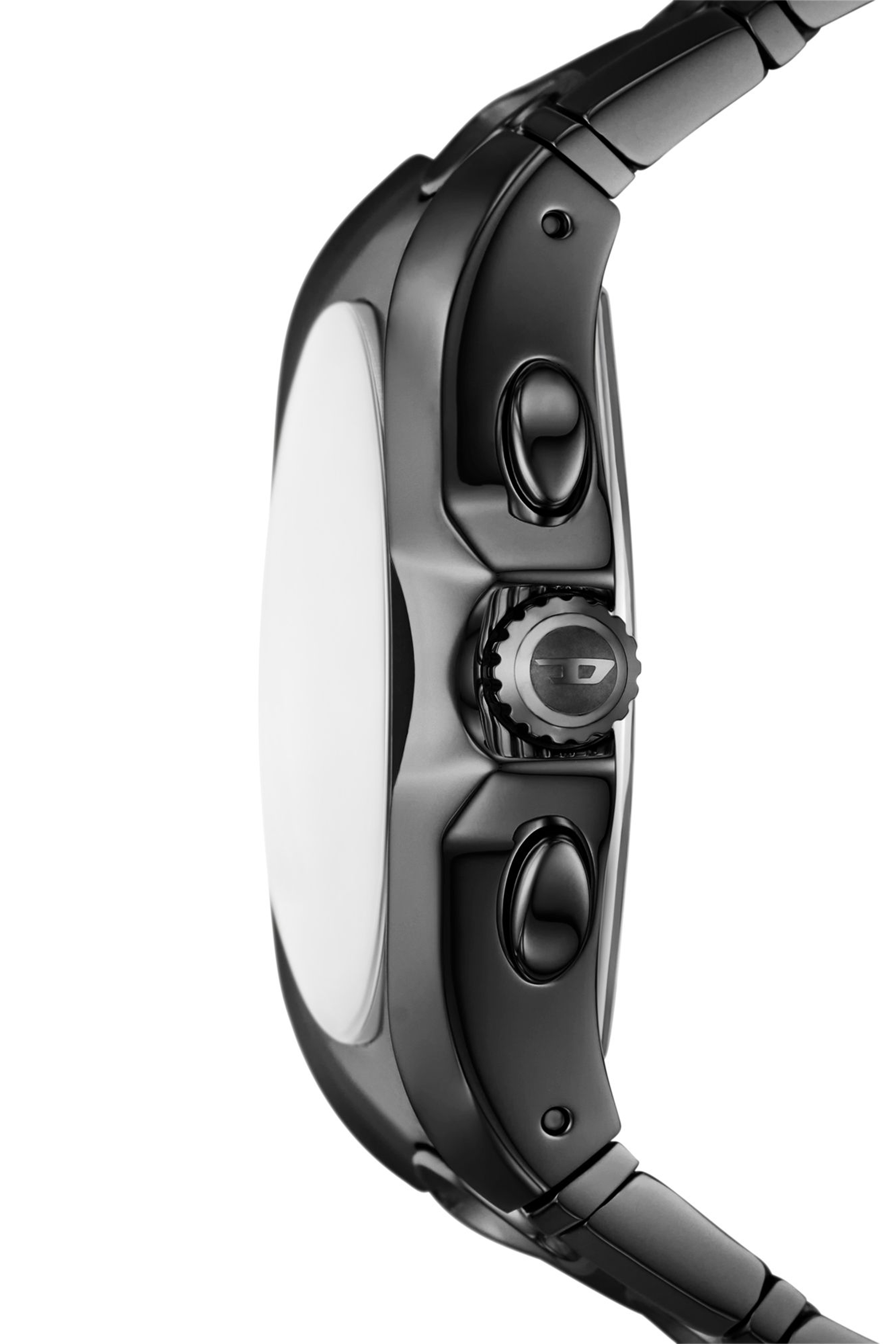 Diesel - DZ4696 WATCH, Herren D-Curve Armbanduhr aus schwarzem Edelstahl in Schwarz - 3