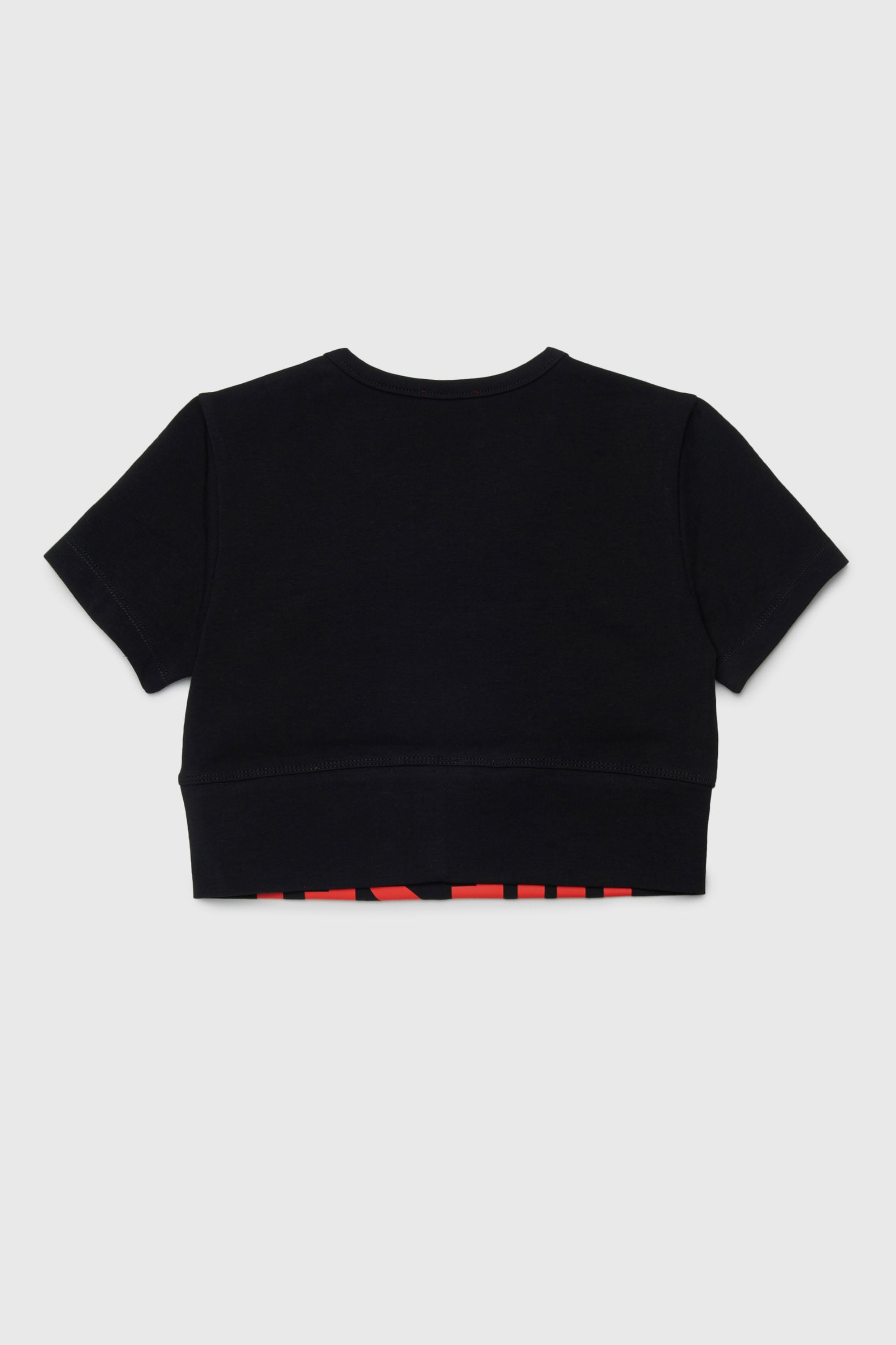 Diesel - TCEFY, Woman's Crop top with cut-off logo in Black - 2