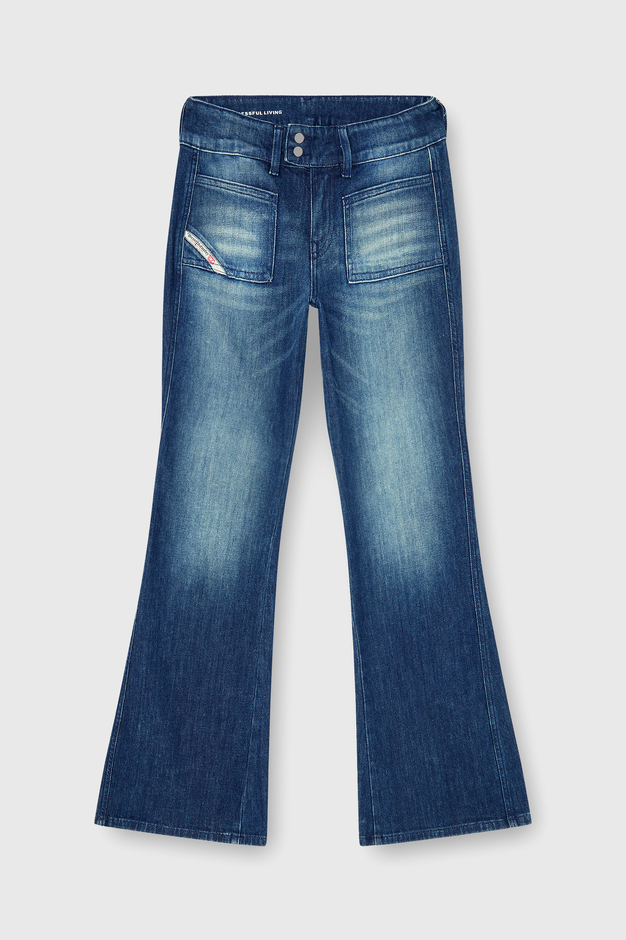 Diesel - Damen Bootcut Jeans D-Hush 0KBBR, Dunkelblau - 2