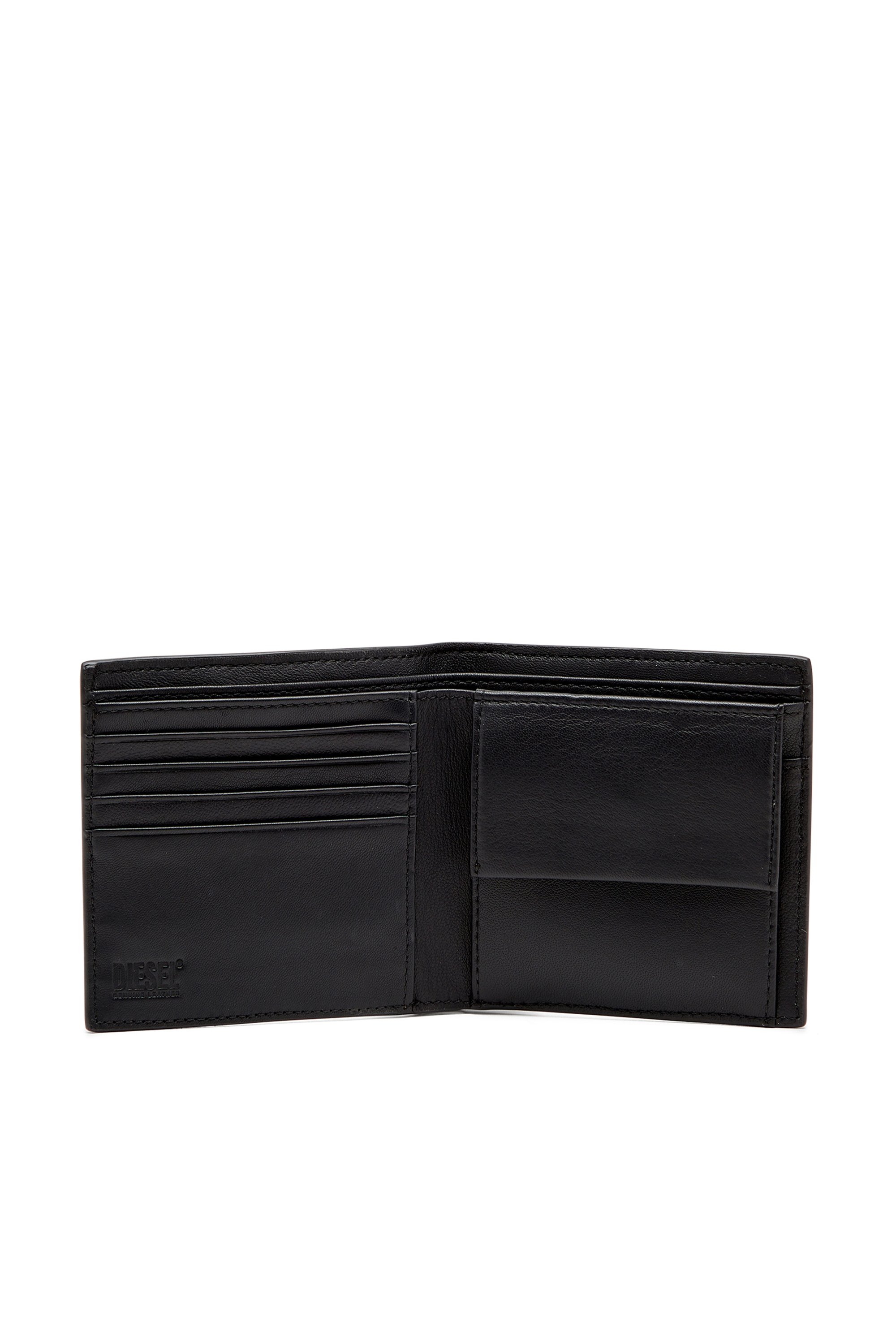 Diesel - RAVE BI-FOLD COIN S, Herren Bifold-Portemonnaie aus Nappaleder in Schwarz - 3