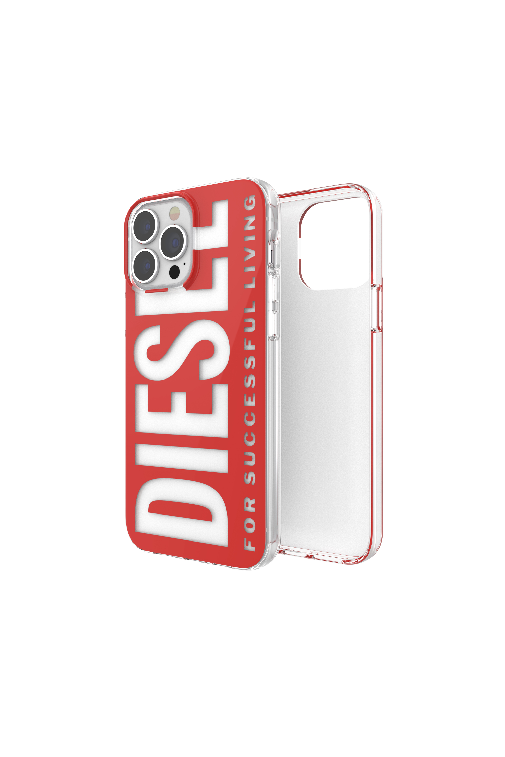 Diesel - 47204 STANDARDASE, Unisex's Clear case for iPhone 13 Pro Max in Red - 1