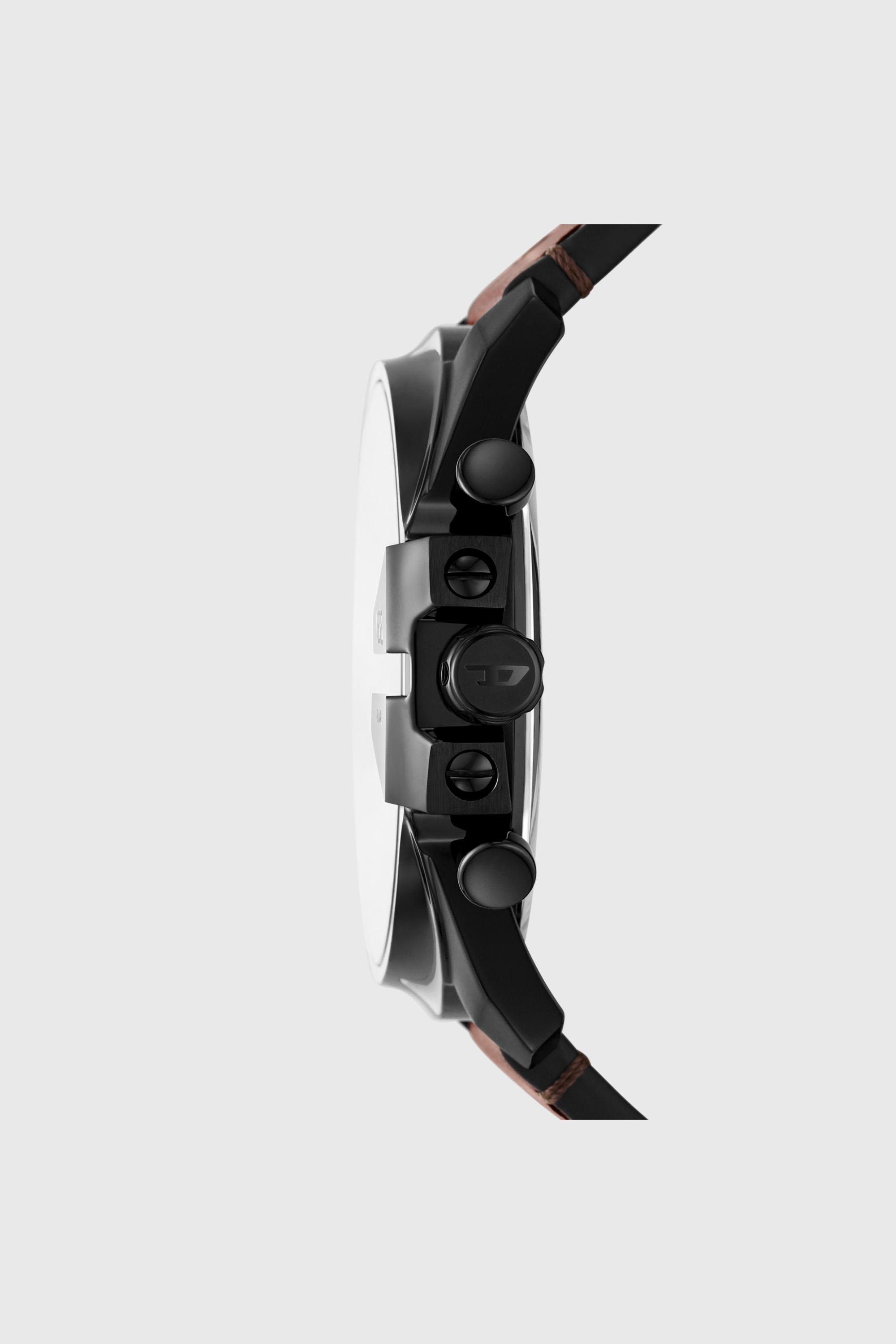 Diesel - DZ4692 WATCH, Herren Mega Chief Slim Armbanduhr aus braunem Leder in Braun - 3
