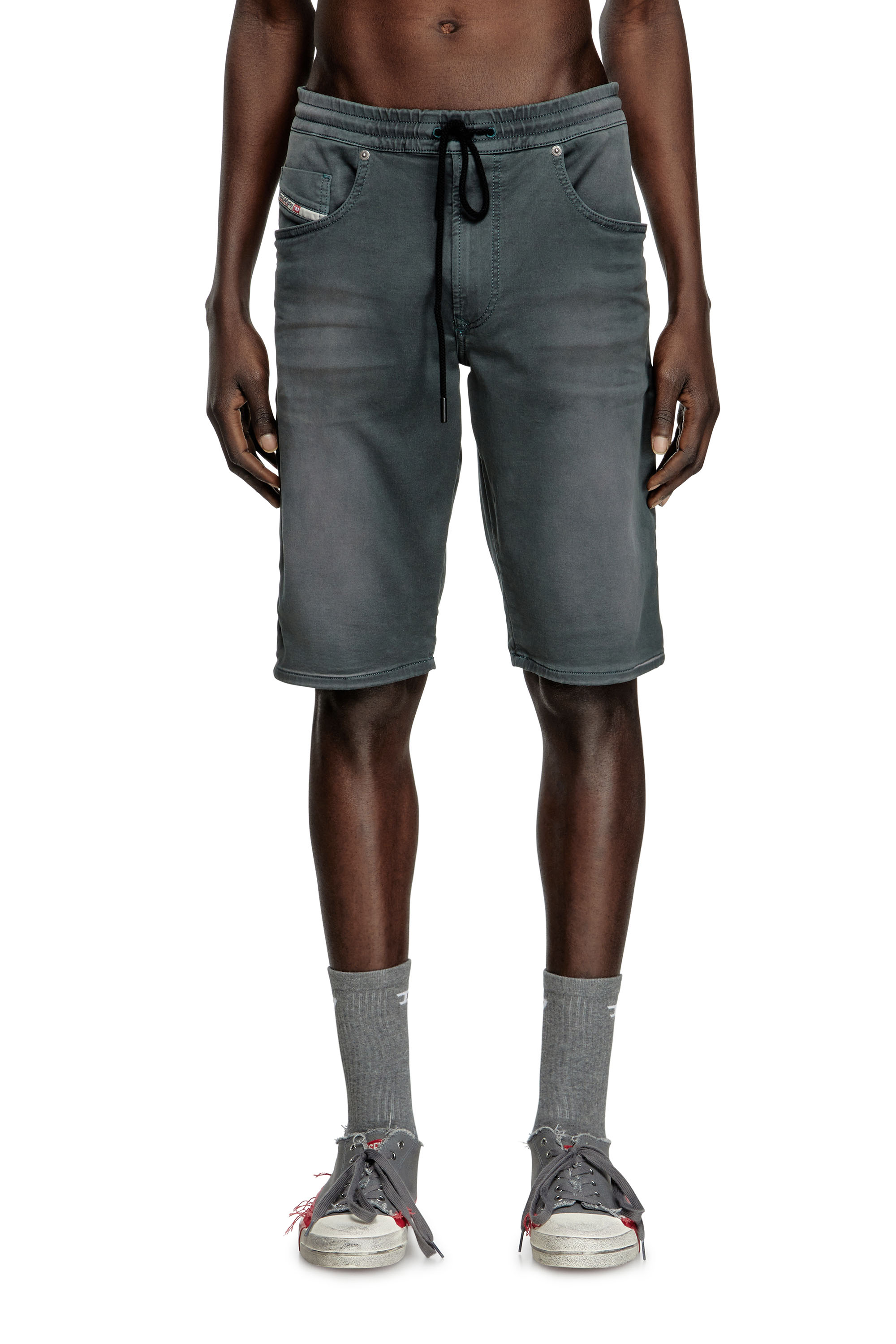 2033 D-KROOLEY-SHORT JOGG, Dunkelgrau Diesel - 2033 D-KROOLEY-SHORT JOGG, Herren Chinoshorts aus JoggJeans in Dunkelgrau - 3