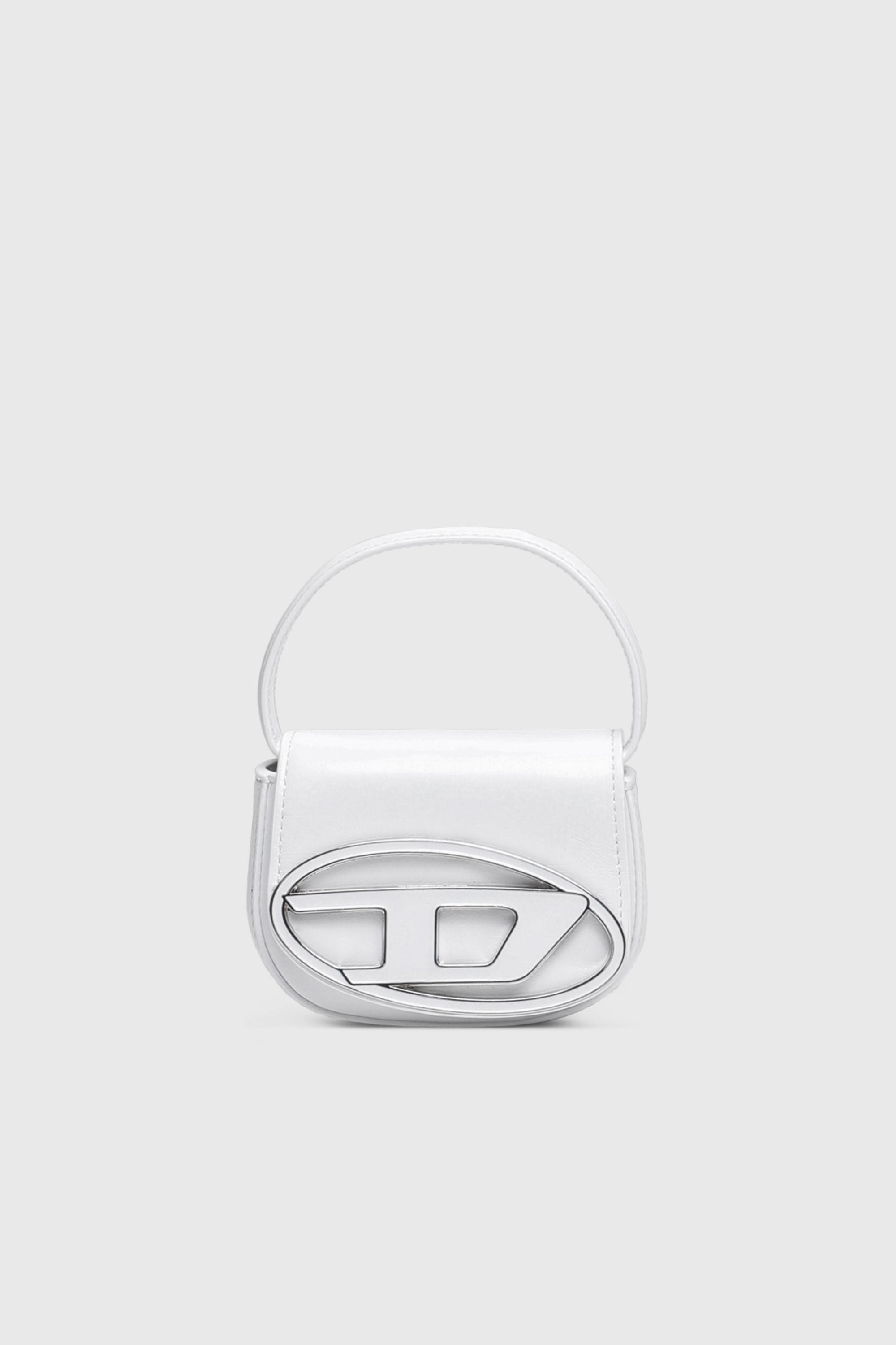 Diesel - 1DR XS, Damen 1DR XS-Ikonische Minitasche mit D logo-Plakette in Wei&szlig; - 1