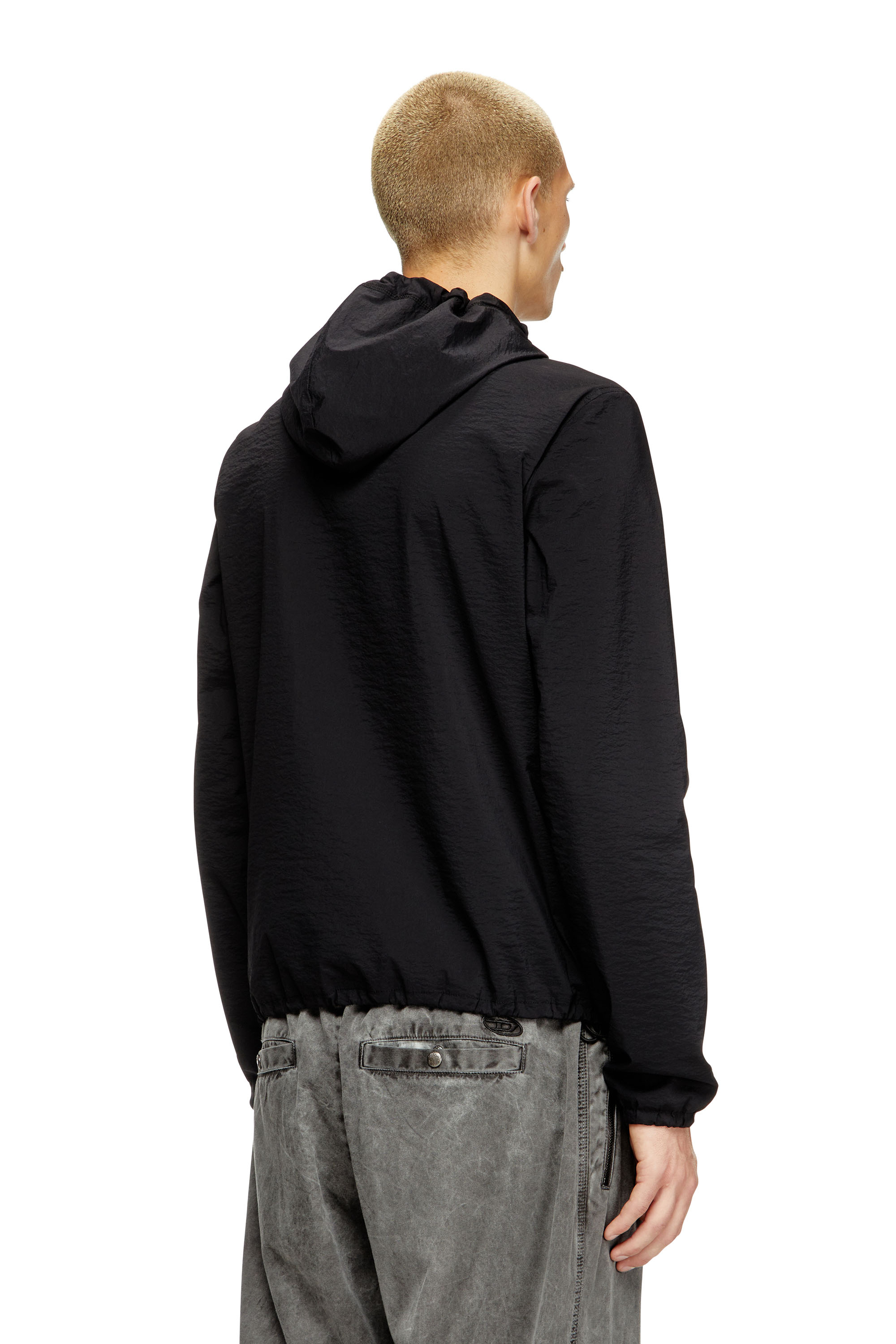 Diesel - J-ANDREW, Herren Jacke aus Nylon mit Umriss-Logo in Schwarz - 2