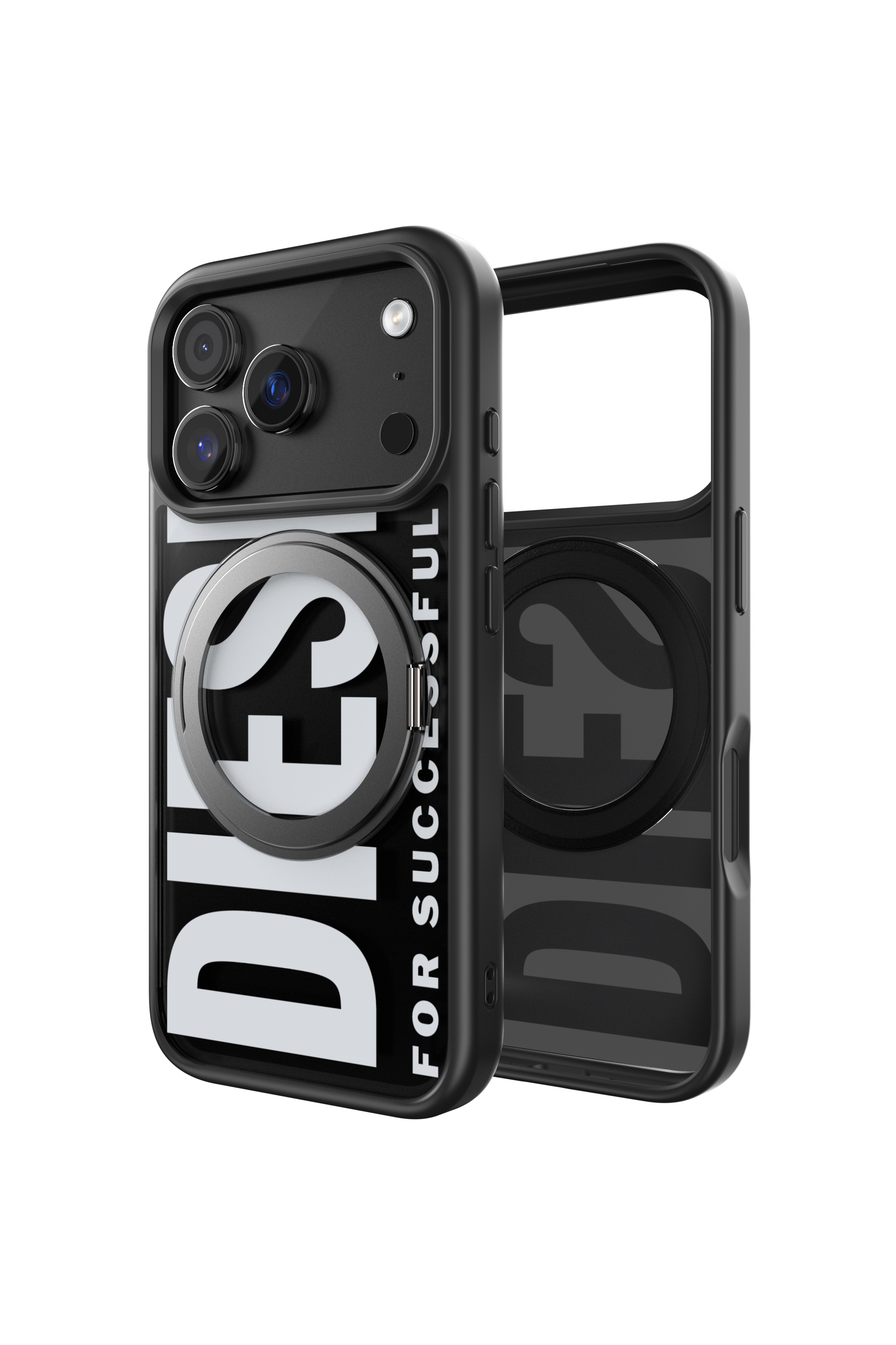 Diesel - 60405 RING STAND CASE, Unisex Ringstand-Magsafe Case für iPhone 17 Pro in Schwarz - 1