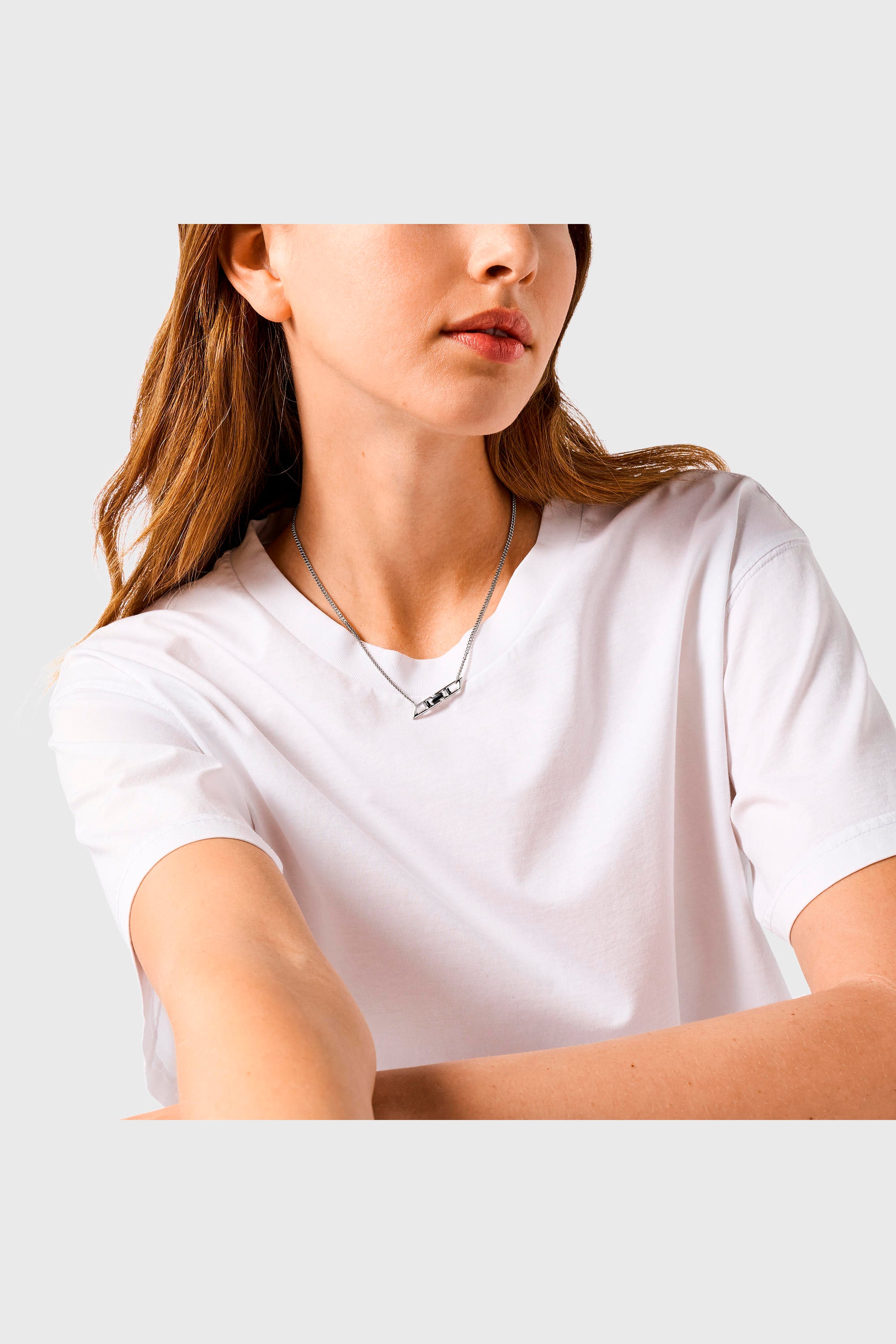 Diesel - DL1351040 STERLING SILVER JEWEL, Unisex D Logo-Halskette aus Sterlingsilber in Silber - 3