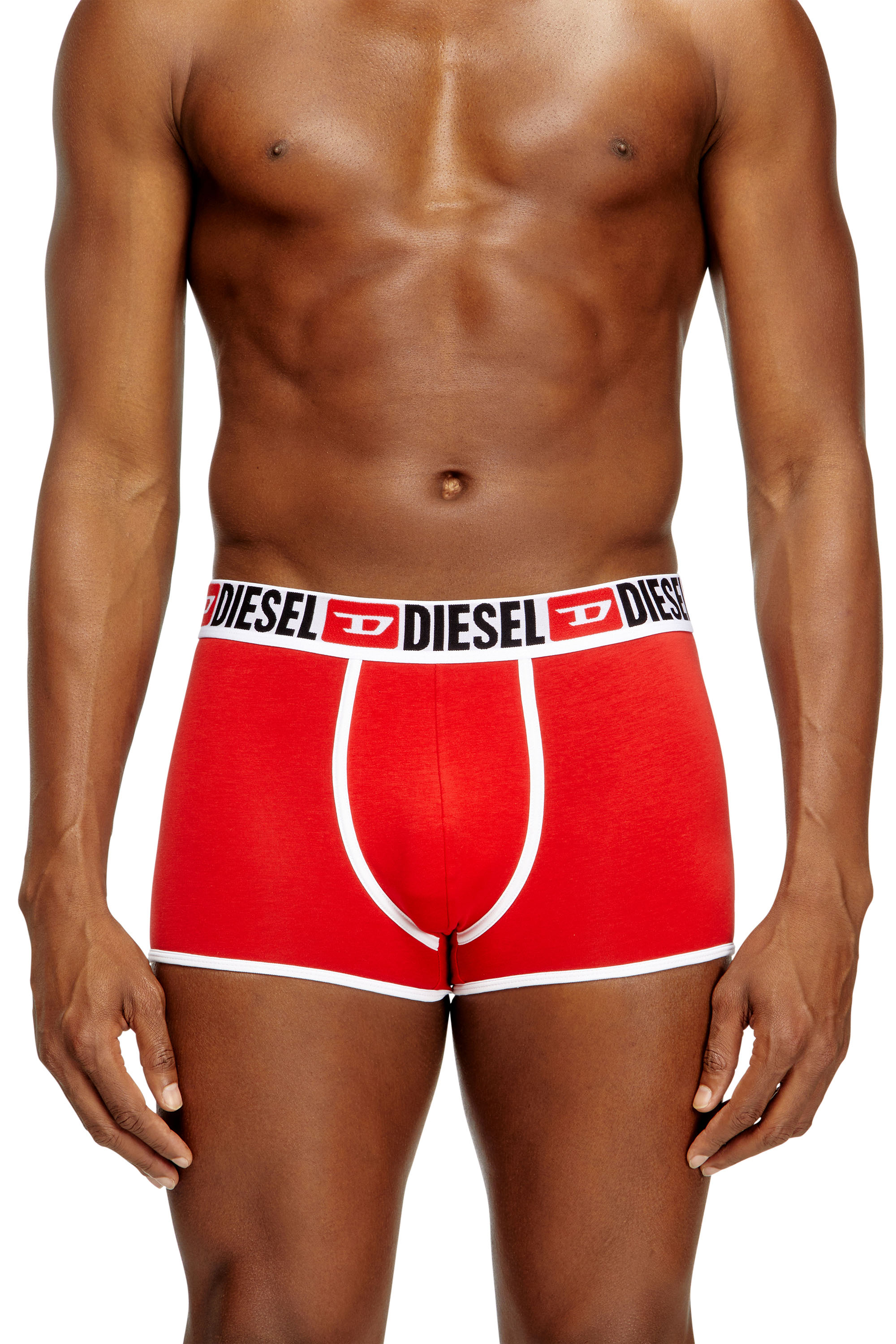 Diesel - DANILO-D-CORE-3PACK, Herren 3er-Pack Stretch-Baumwollboxershorts mit Einfassung in Rot - 2