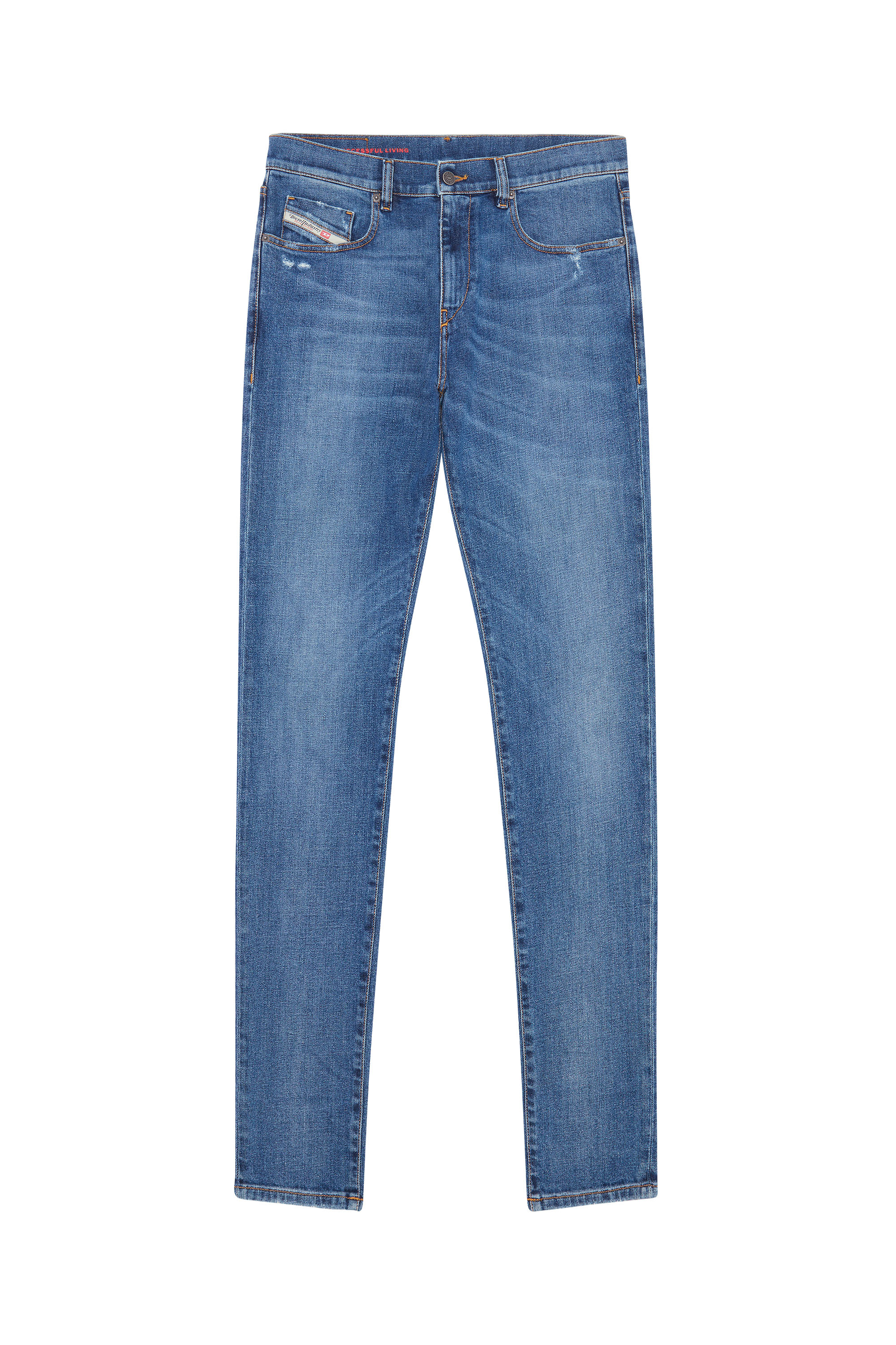 2019 D-STRUKT 09E44 Slim Jeans, Mittelblau - Jeans