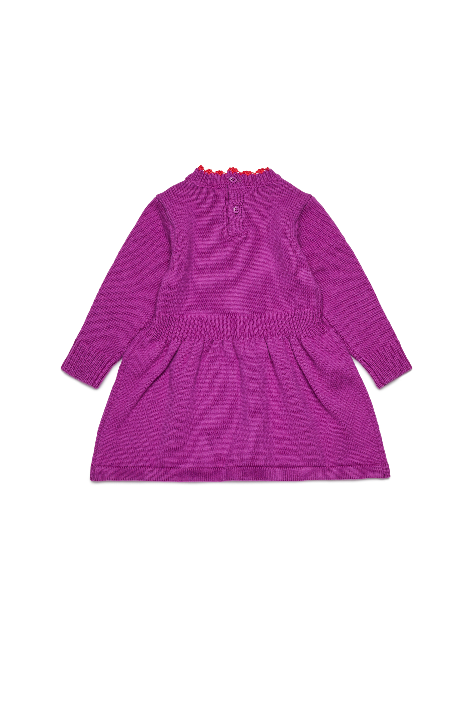 Diesel - DALLEB, Damen Wollkleid mit eingesticktem Logo in Violett - 2