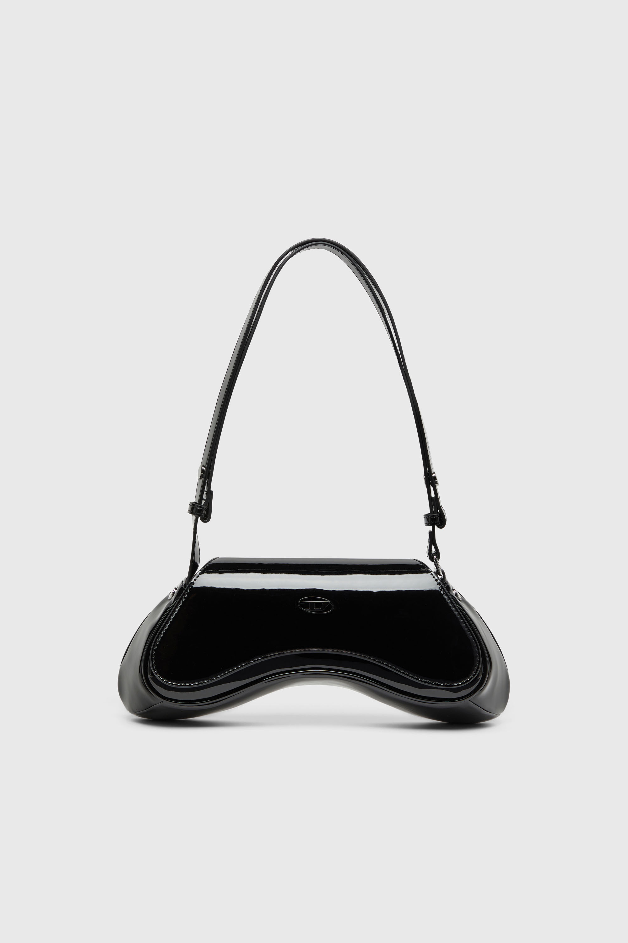 Diesel - PLAY CROSSBODY, Damen Play-Gl&auml;nzende Crossbody-Tasche in Schwarz - 1
