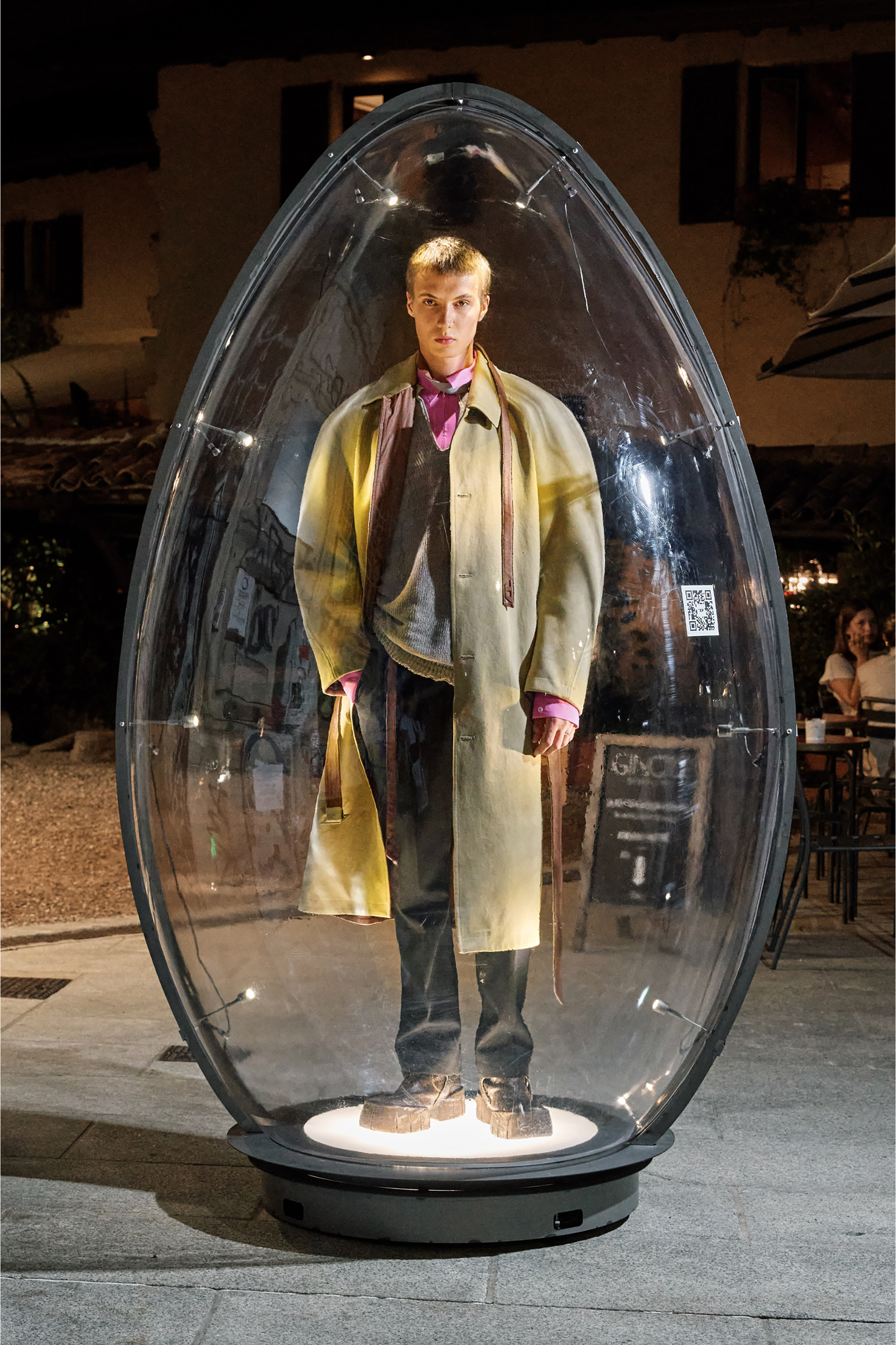 Diesel - J-ROUN, Herren Trenchcoat mit Kokon&auml;rmeln in Hellbraun - 6