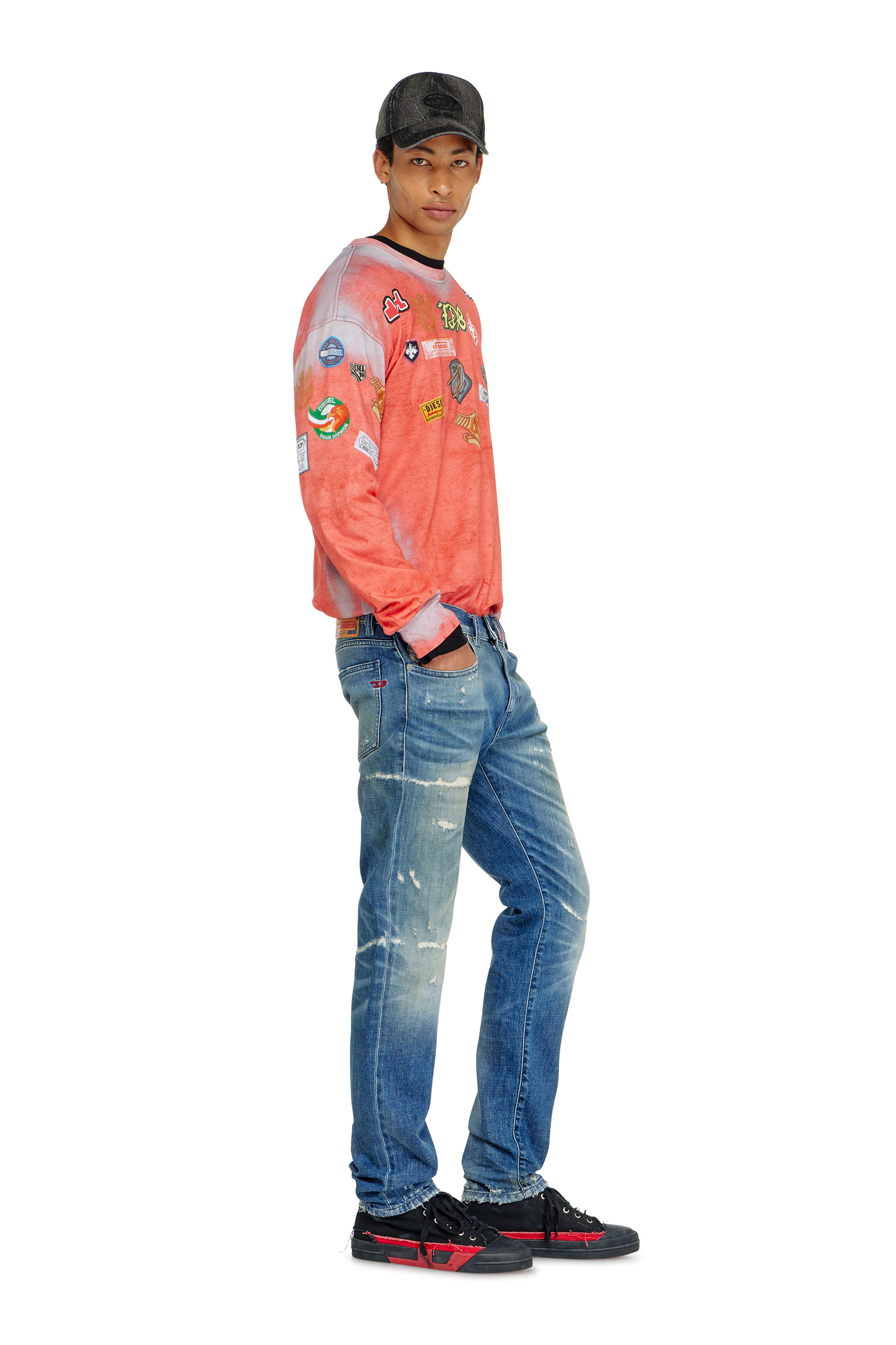 Diesel - Herren Slim Jeans 2019 D-Strukt 007EN, Mittelblau - 1
