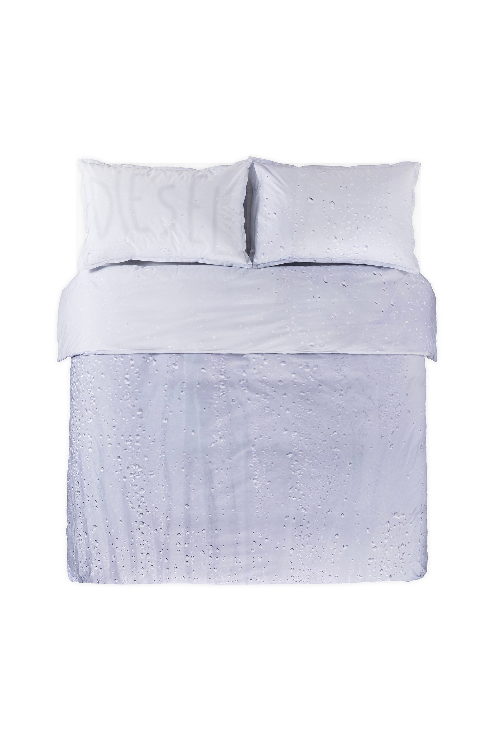 Diesel - 1018097  WET PERCALE DUVET COVER SET, Unisex Perkal-Bettw&auml;sche-Set f&uuml;r Queen-Size-Bett in Grau - 1