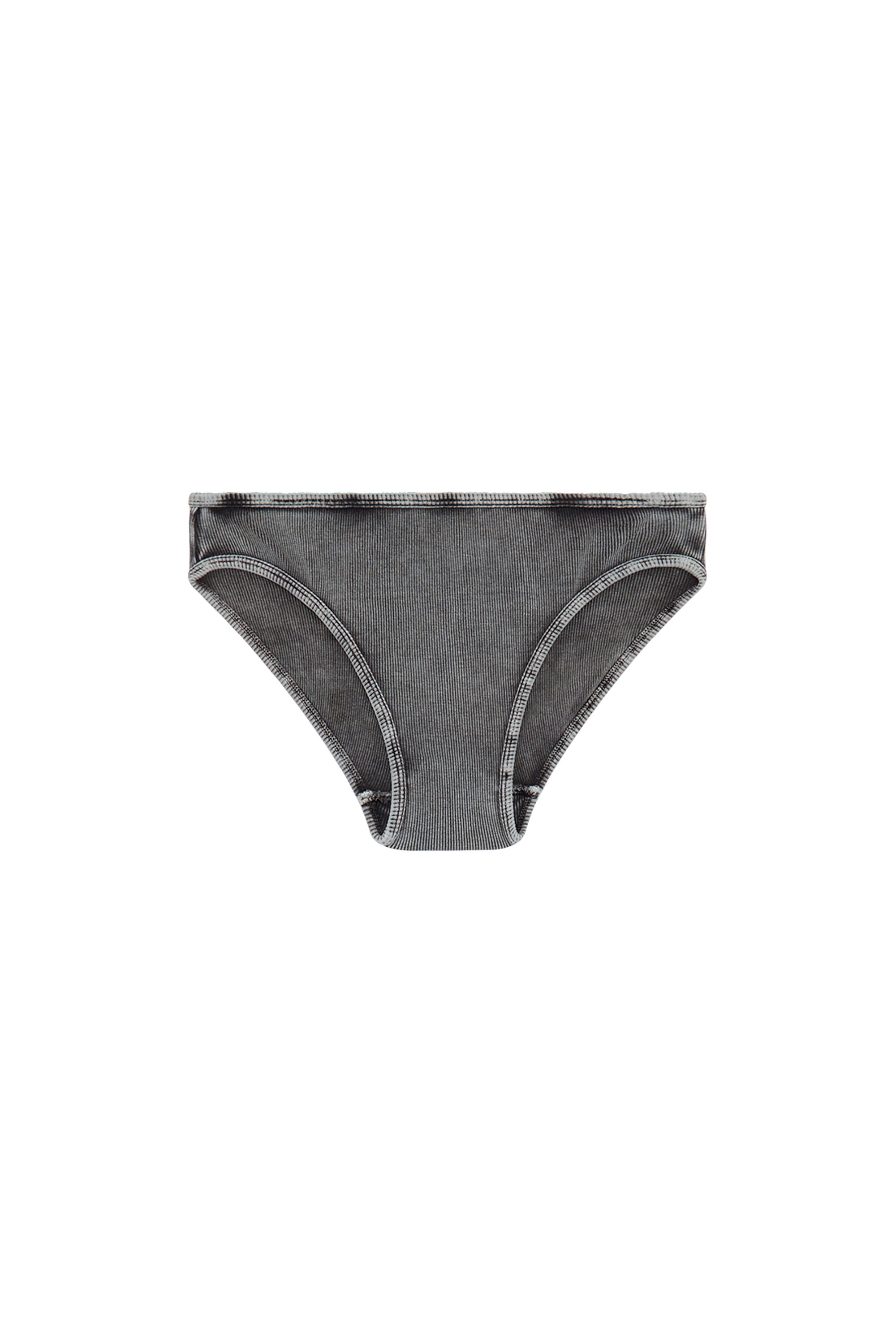 Diesel - UFPN-D-OVAL-HIGH-WAISTED-BRIEF, Damen Gerippte Briefs mit Oval D-Plakette in Schwarz - 4