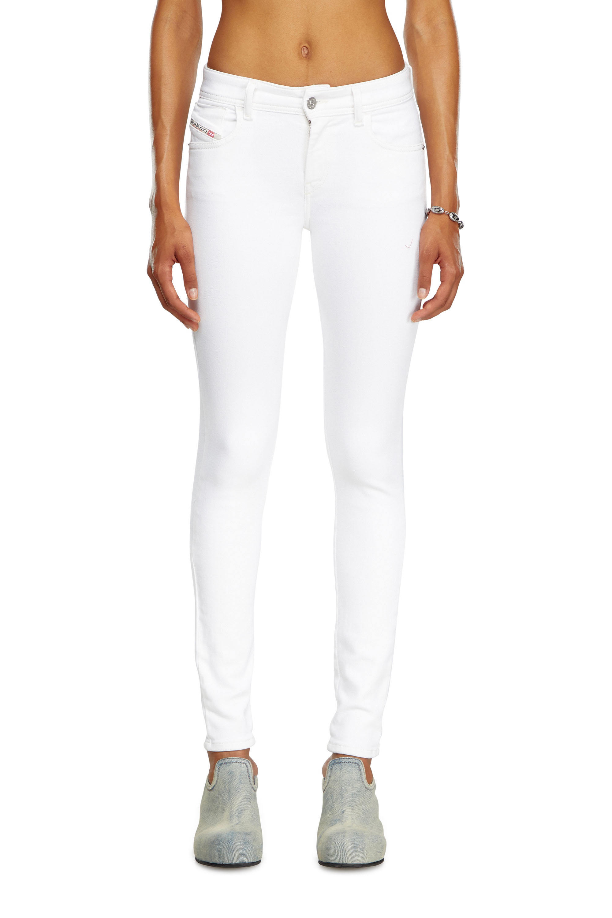 Diesel - Damen Skinny Jeans 2017 Slandy 09F90, Weiß - 1