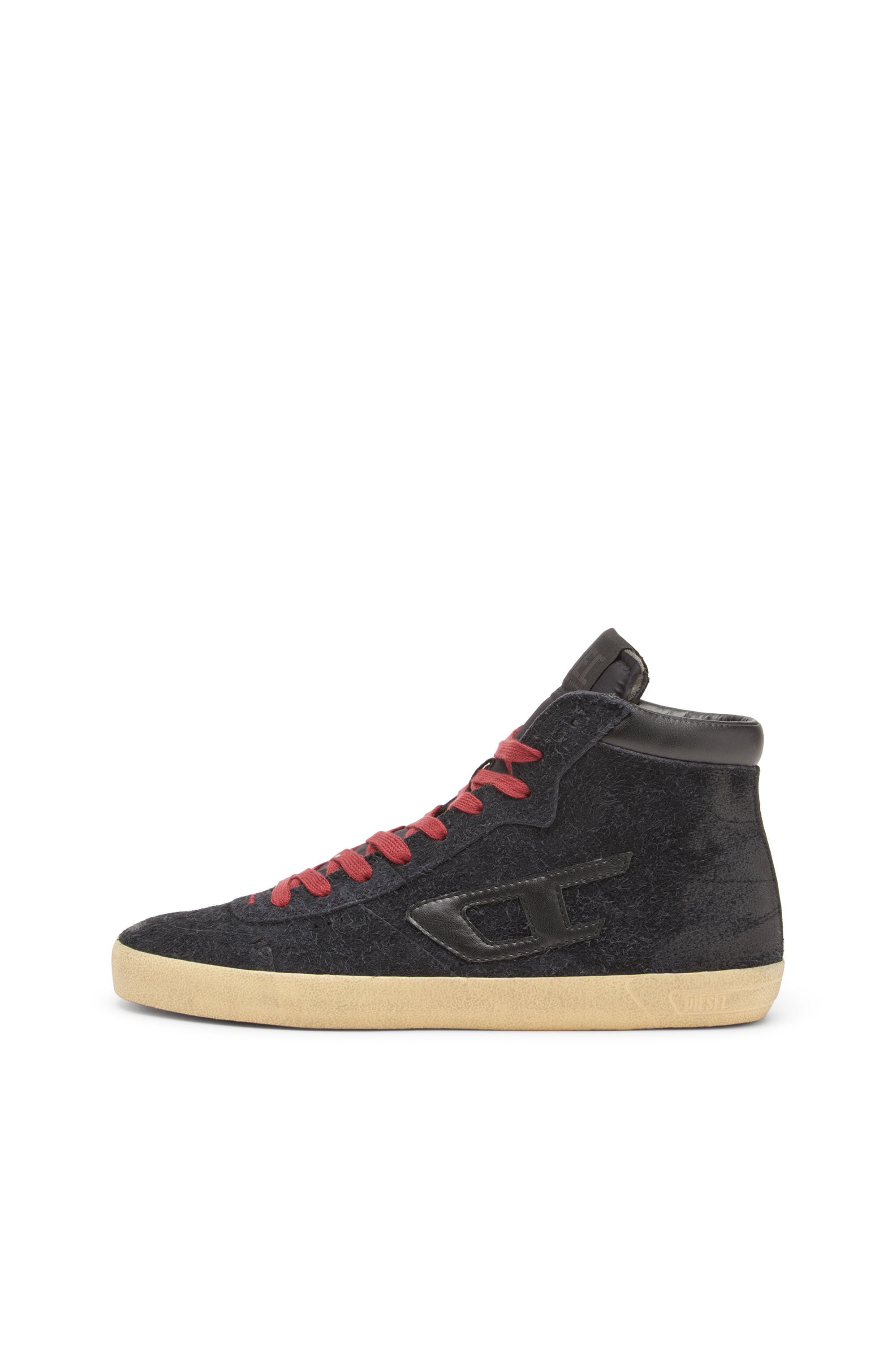 Diesel - S-LEROJI MID, Herren S-Leroji-High Top-Sneakers aus aufgerautem Wildleder in Schwarz - 8