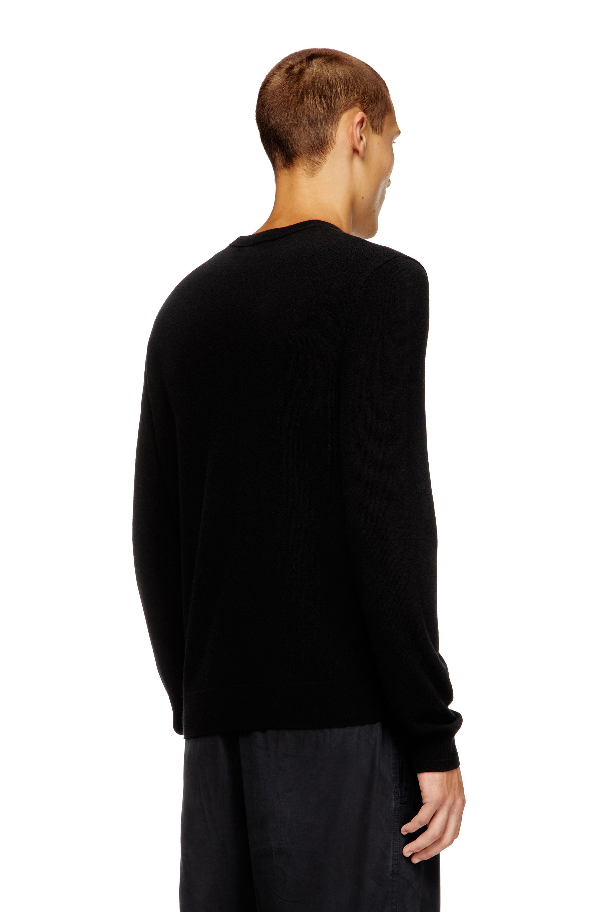 Diesel - K-VIERI, Herren Pullover aus Wolle und Kaschmir in Schwarz - 4