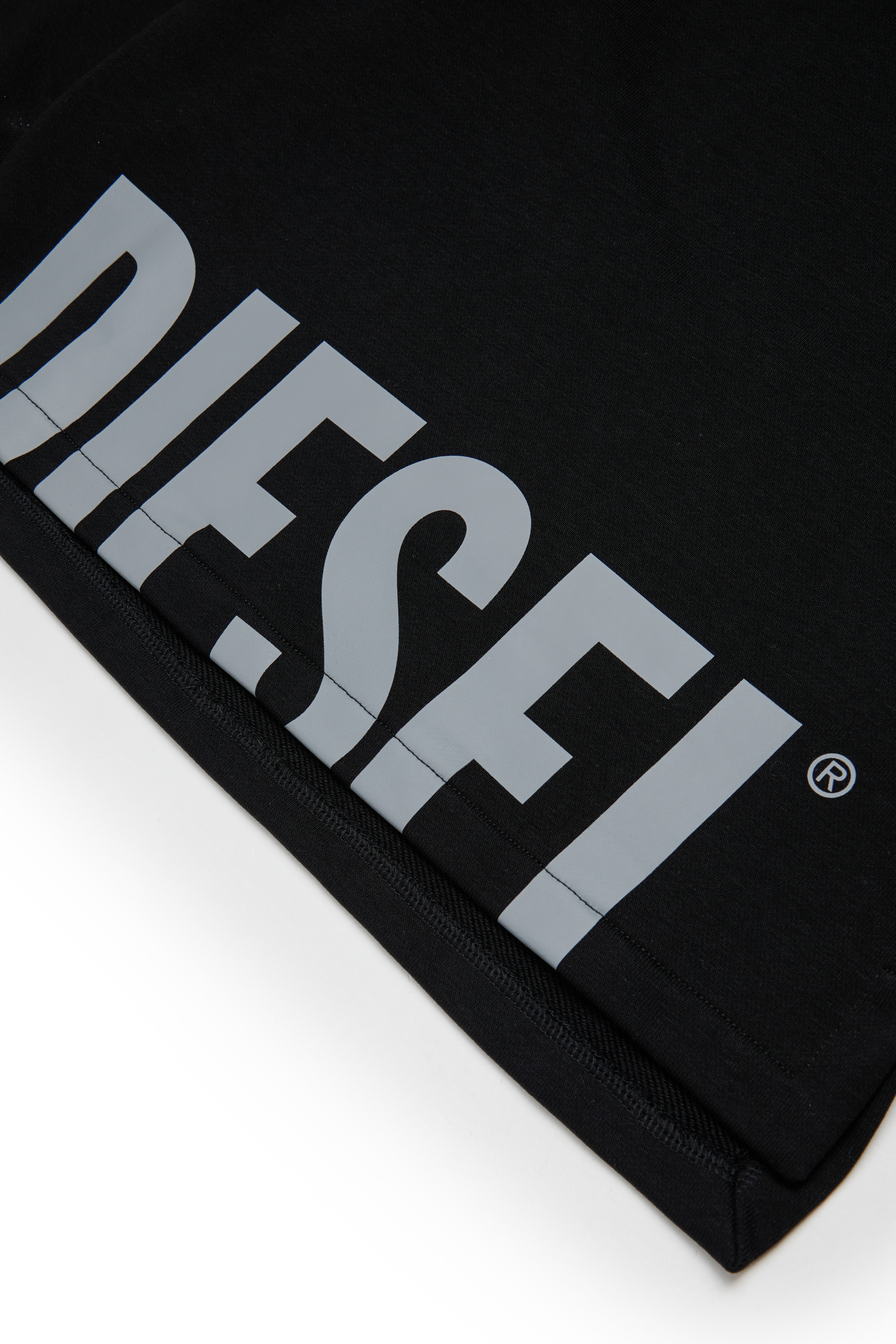 Diesel - SRES OVER, Herren Sweatshirt mit abgeschnittenem Logo-Print in Schwarz - 4