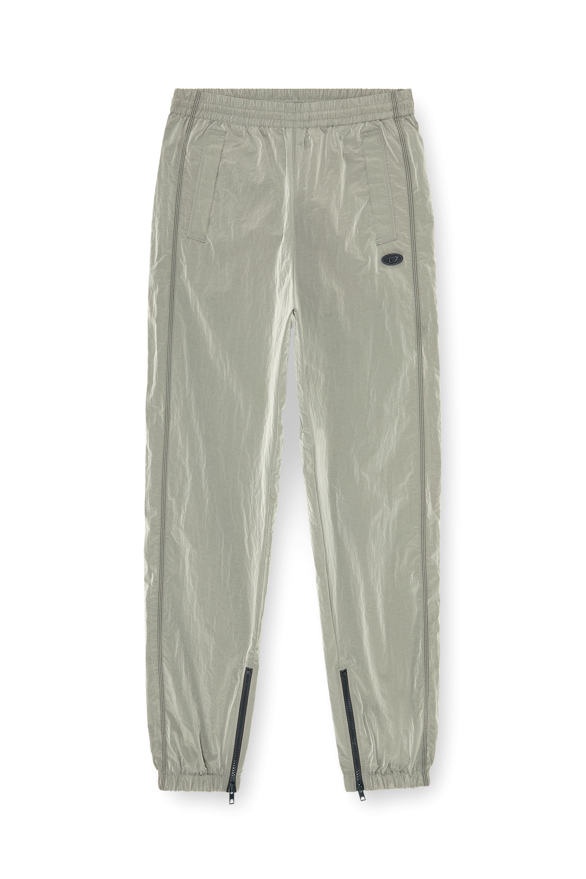 Diesel - P-ANOK, Herren Nylonhose mit crinkle-Effekt in Hellgrau - 4