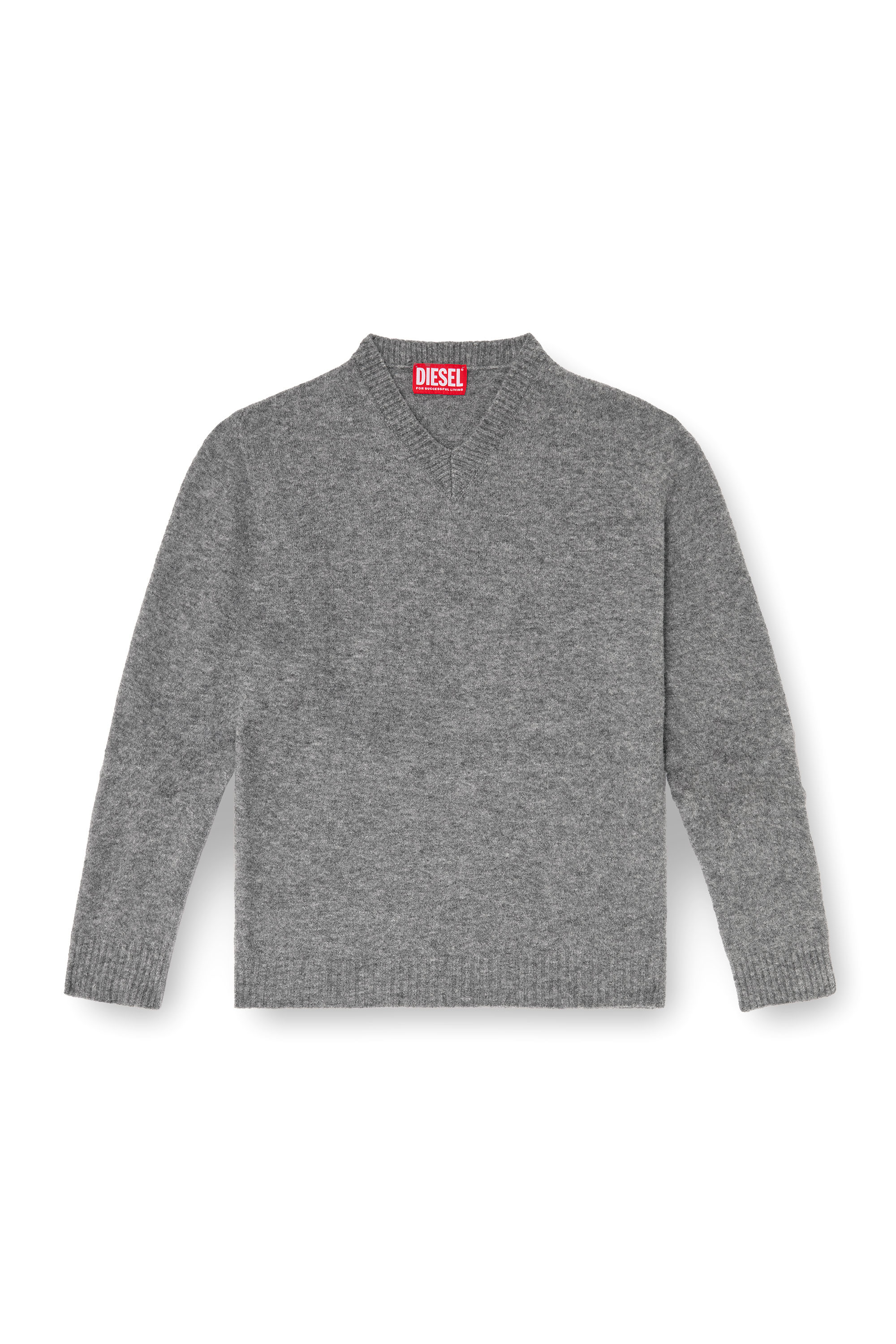 Diesel - K-ANDIE, Herren Pullover mit V-Ausschnitt aus gekochtem, geknittertem Strick in null - 3