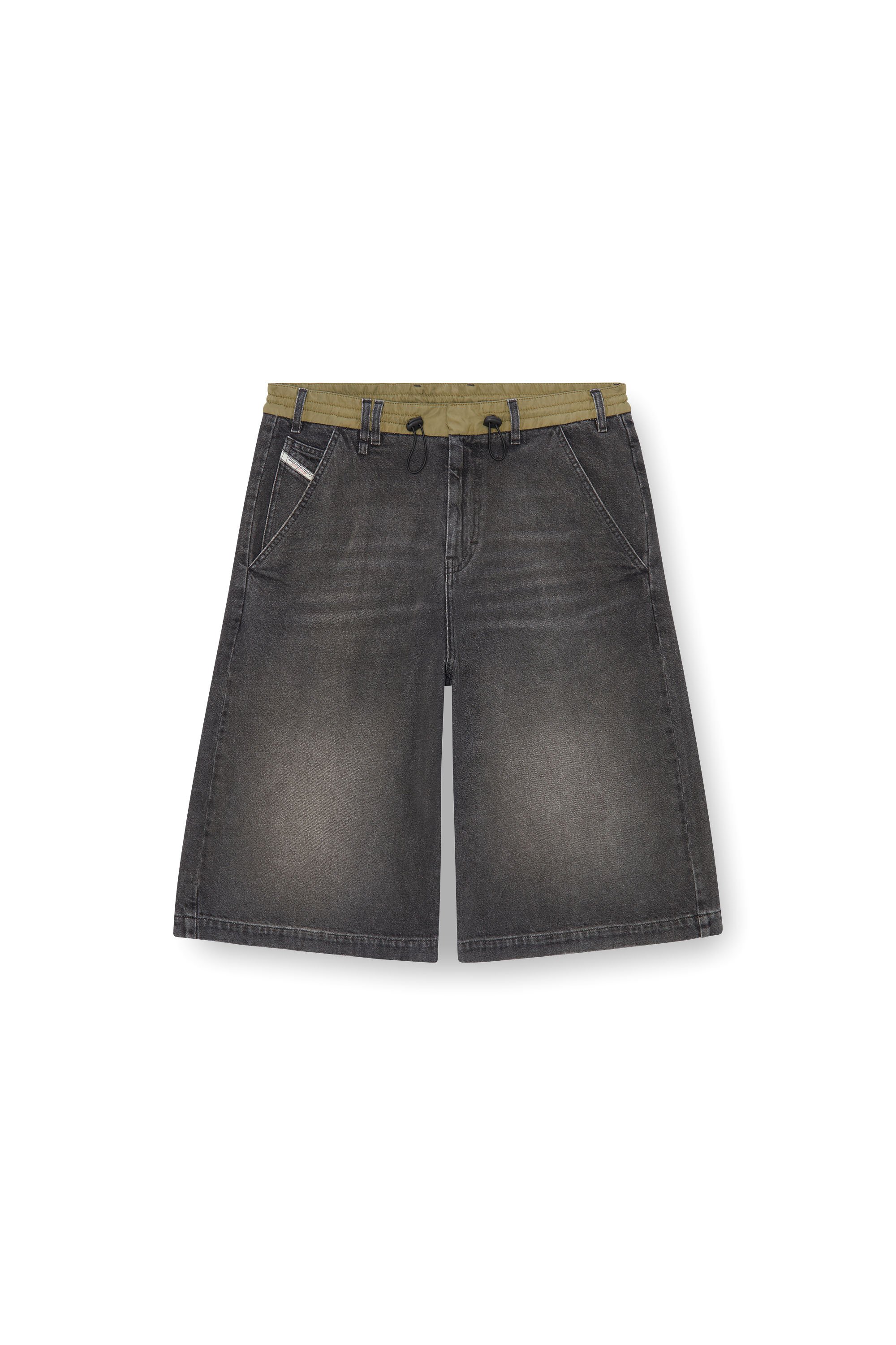 Diesel - D-ANDRE-SHORT-S, Herren Lockere Bermudashorts aus Denim und Nylon in Schwarz - 3