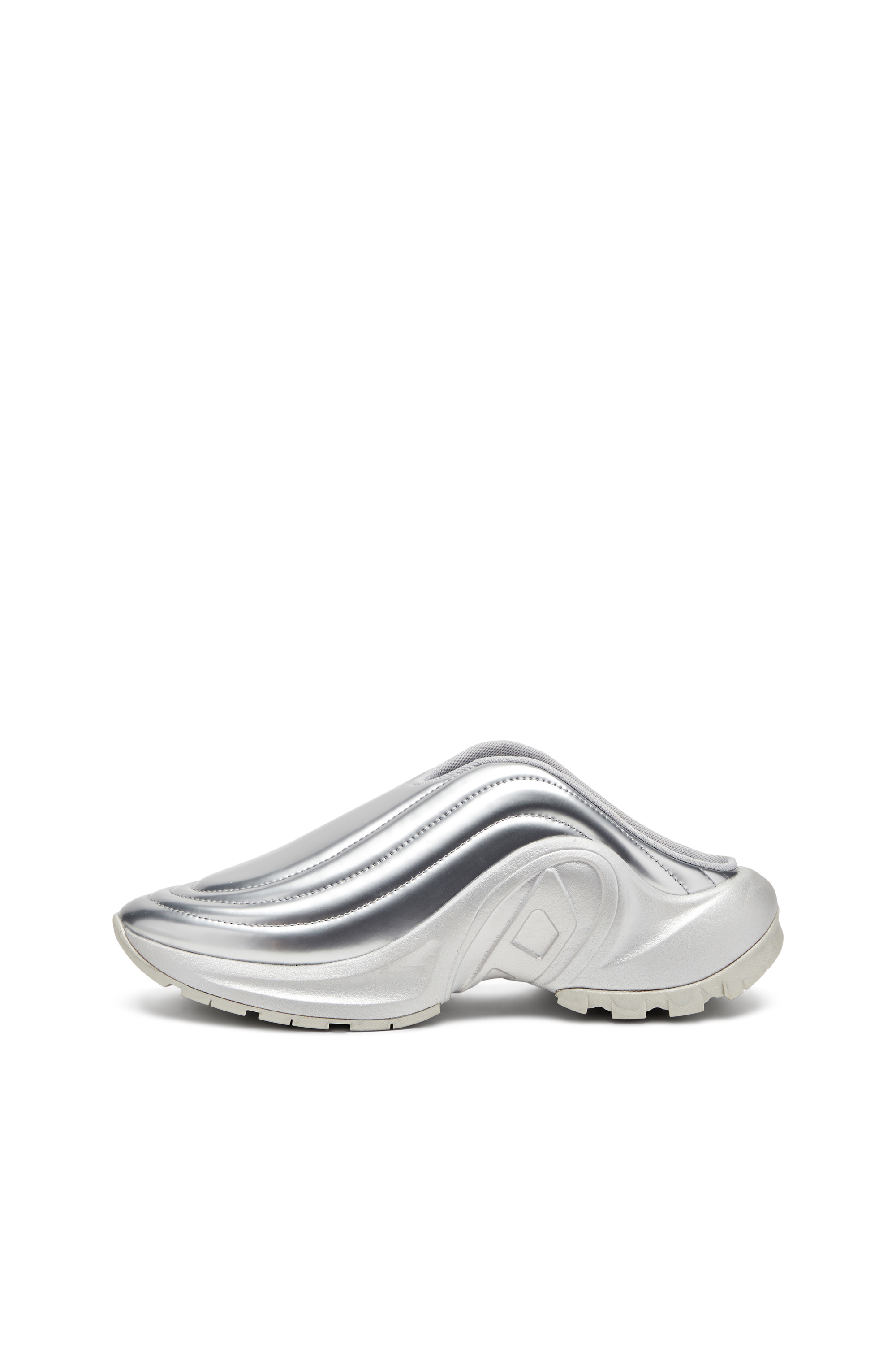 Diesel - S-D-RUNNER MULE X, Unisex Pantoletten in Metallic-Optik in Silber - 7