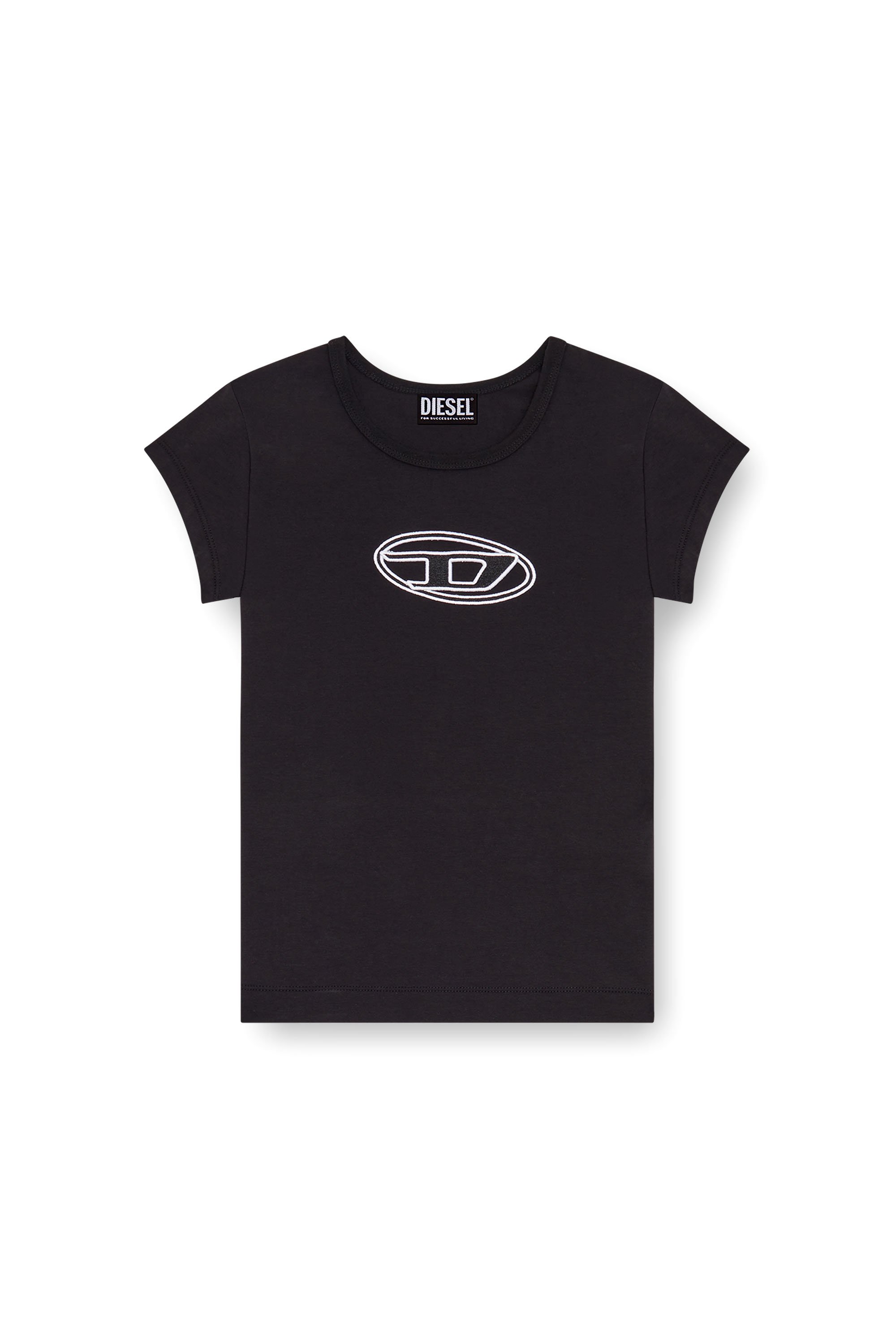 Diesel - T-ANGIE, Damen T-Shirt mit Cutout-Logo in Bunt - Image 3