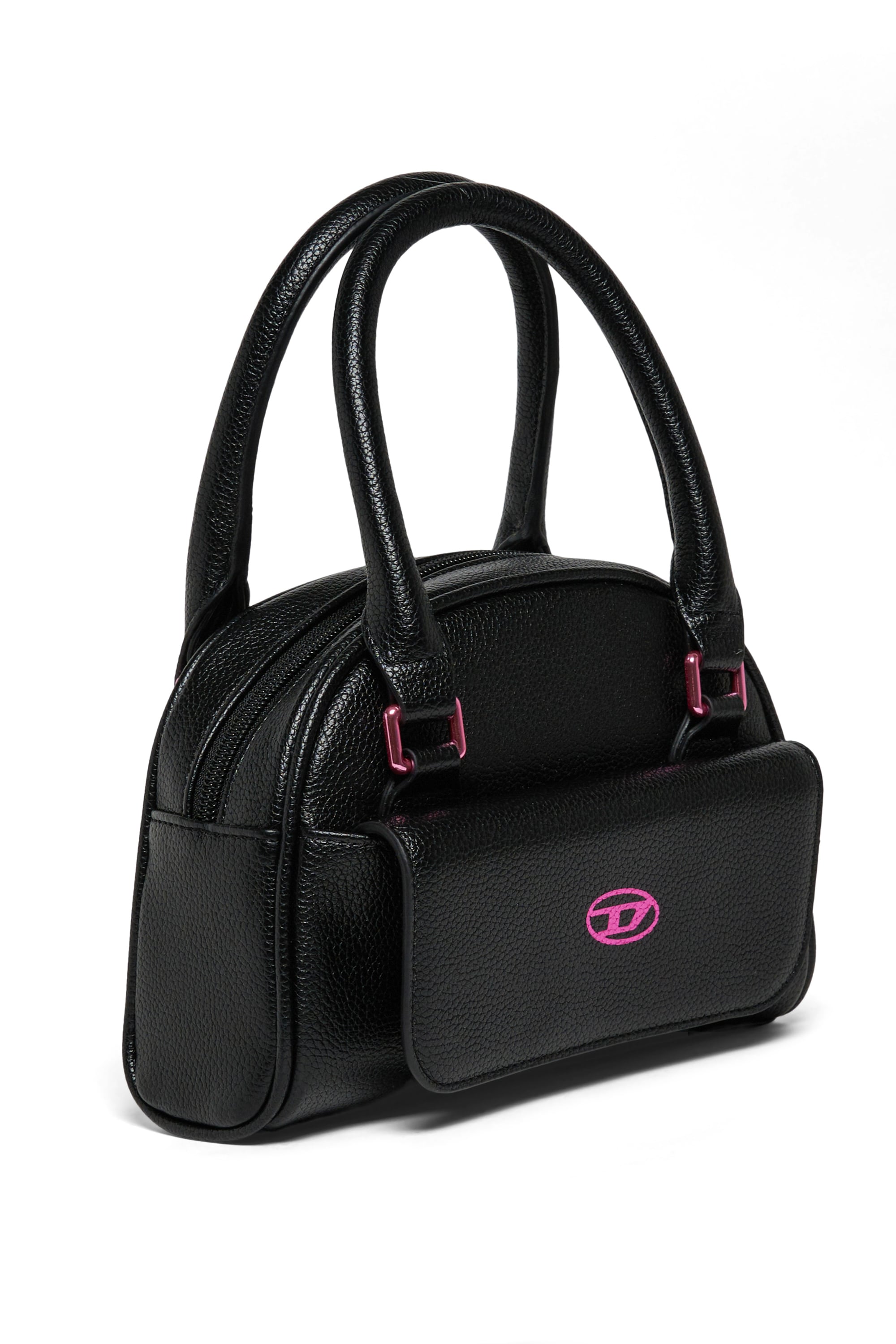 Diesel - WREDY, Damen WREDY - Tasche aus genarbtem beschichtetem Gewebe in Schwarz - 3