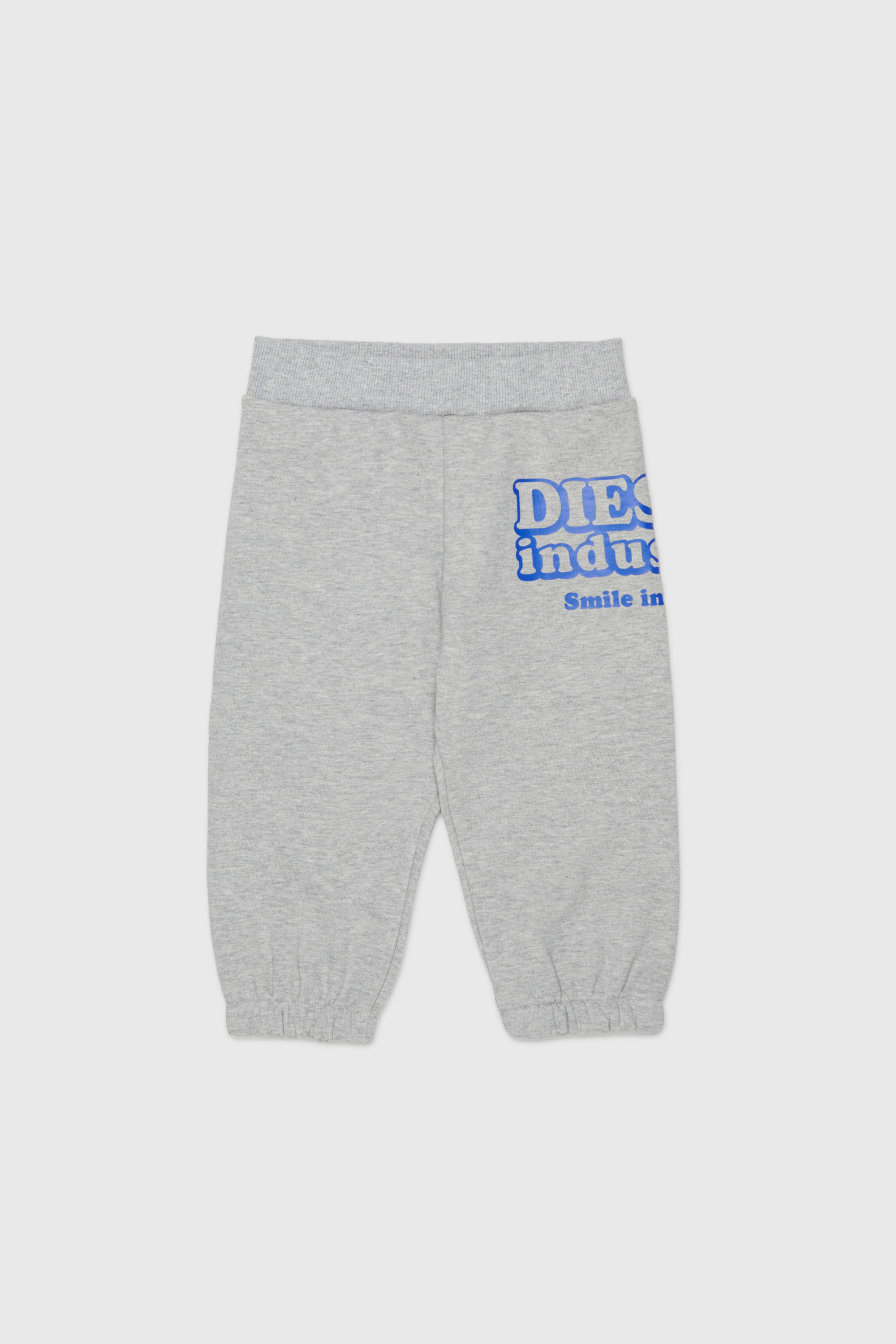 Diesel - PLODIMIB, Herren Sweatpants aus Baumwolle mit Diesel Industry Print in Grau - 1