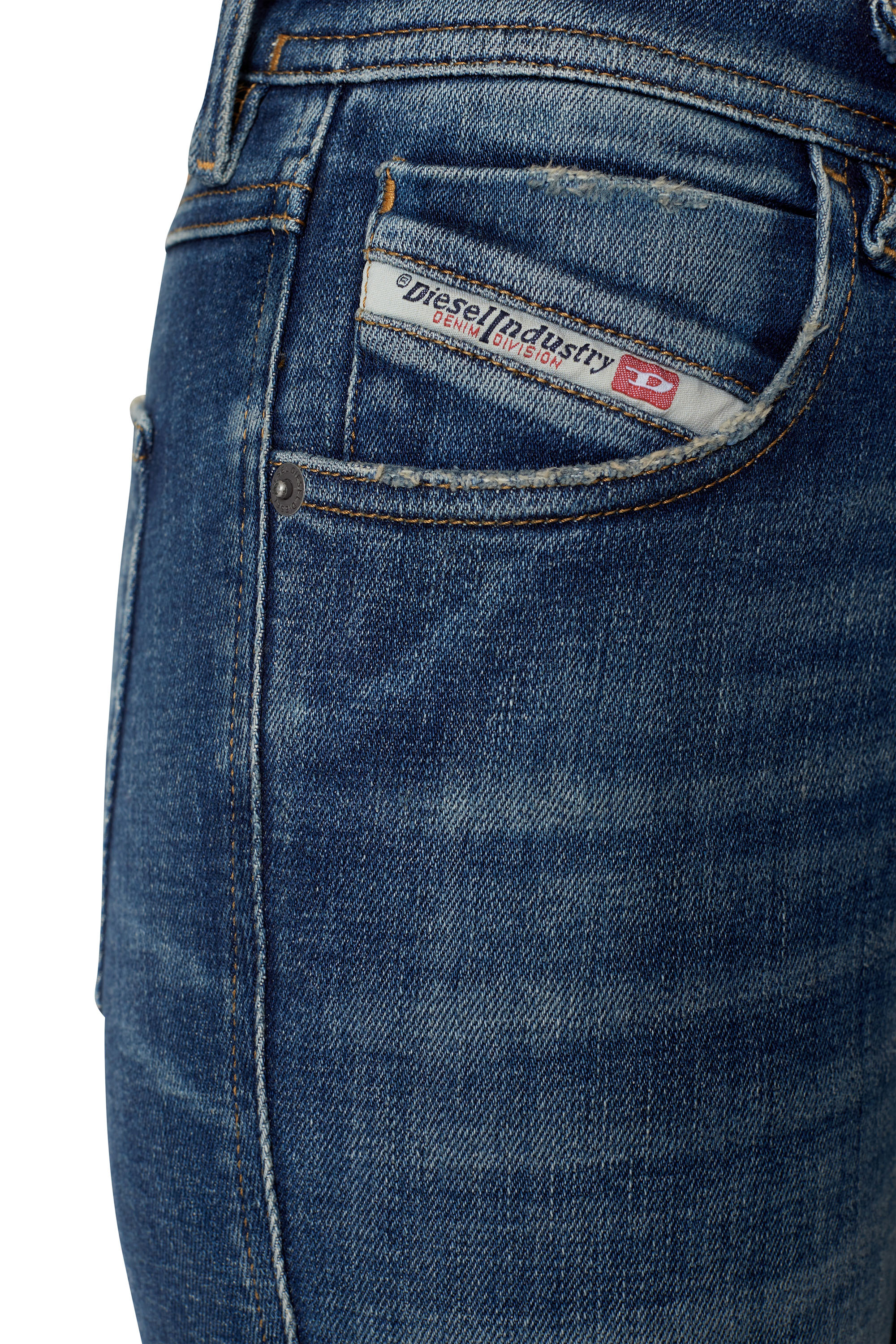 Diesel - 2015 BABHILA 09D99 Skinny Jeans, Mittelblau - Image 4