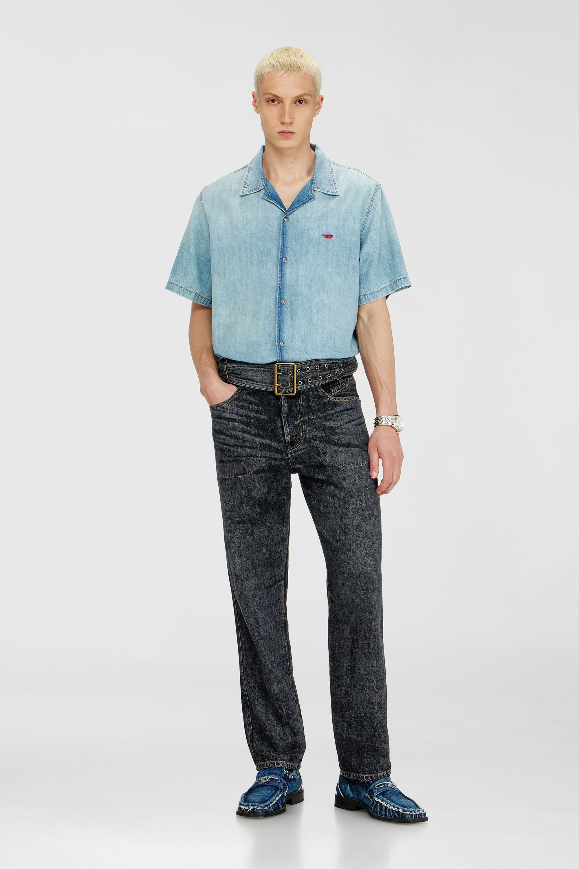 Diesel - Herren Relaxed Jeans D-Marcus 09Q24, Schwarz/Dunkelgrau - 2