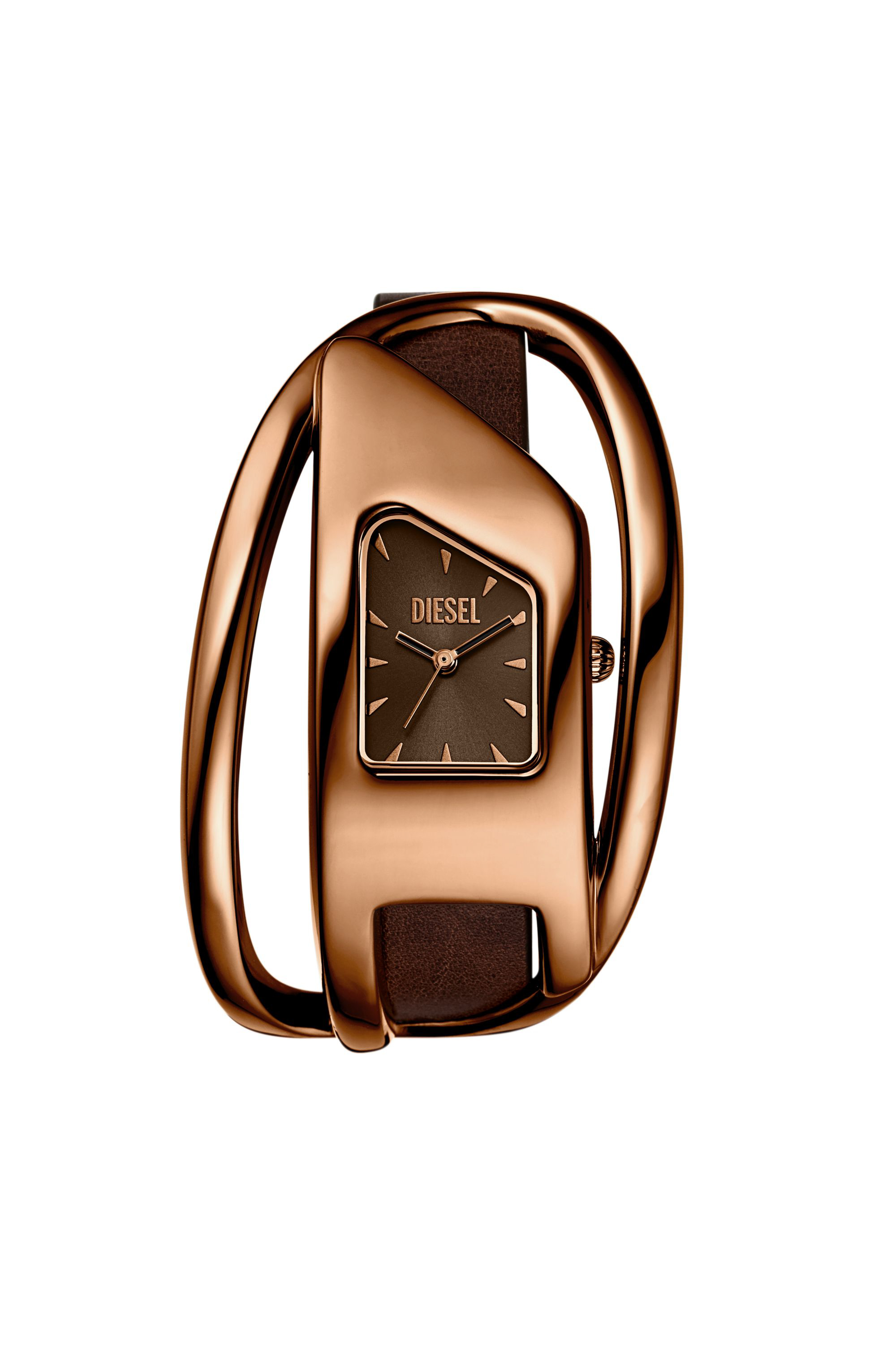 Diesel - DZ5630 WATCH, Damen Wrap-D Armbanduhr aus braunem Leder in Bronze - 1