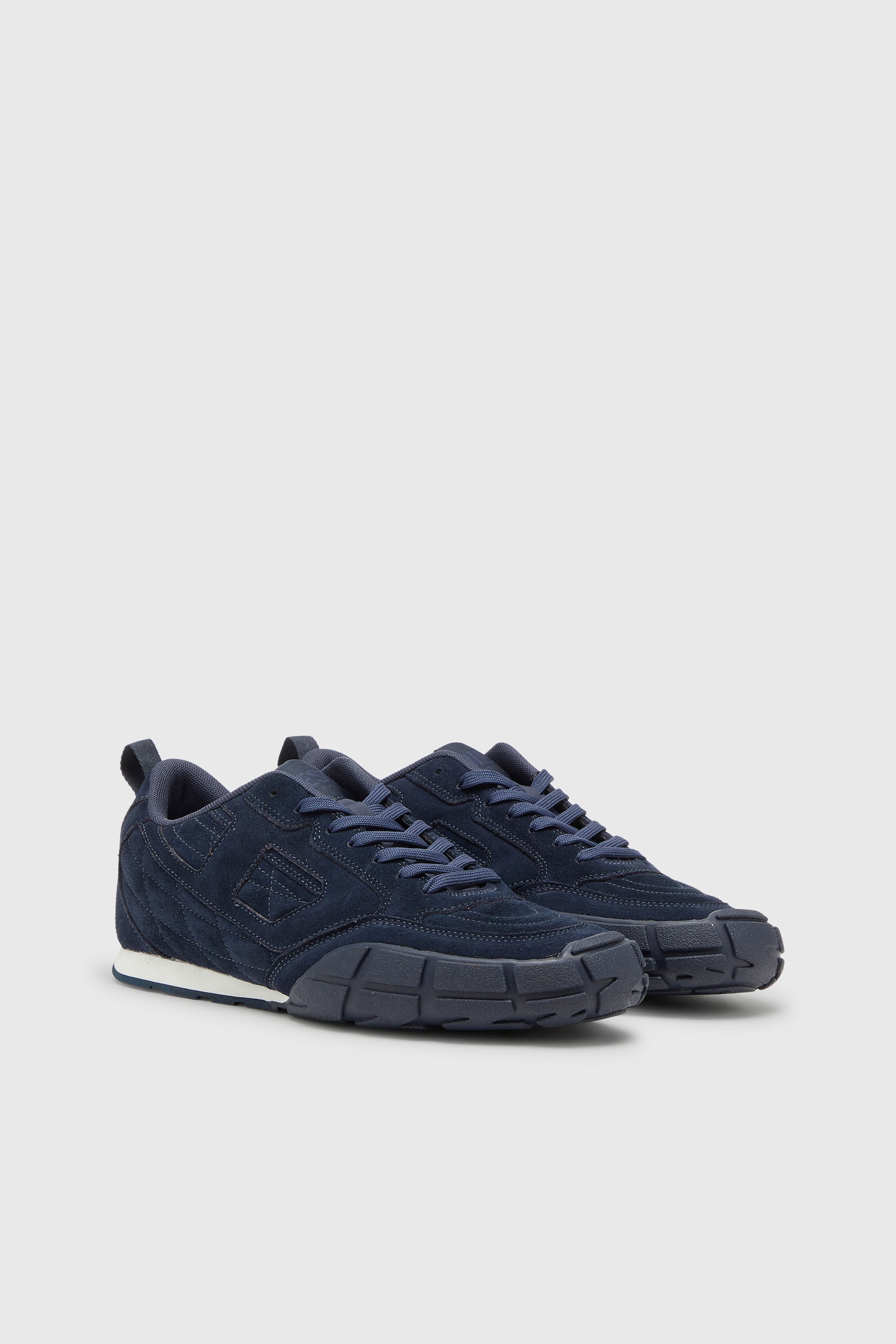 Diesel - S-PAGODHA LOW, Herren S-Pagodha-Gesteppte Wildleder-Sneaker in Dunkelblau - 2