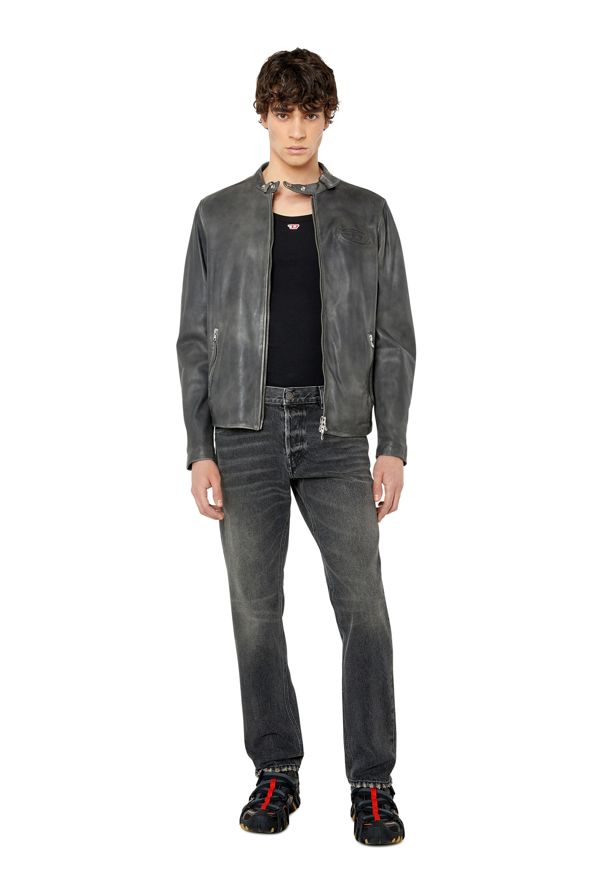 Diesel - 1995 D-Sark 007K8 Straight Jeans, Schwarz/Dunkelgrau - Image 4
