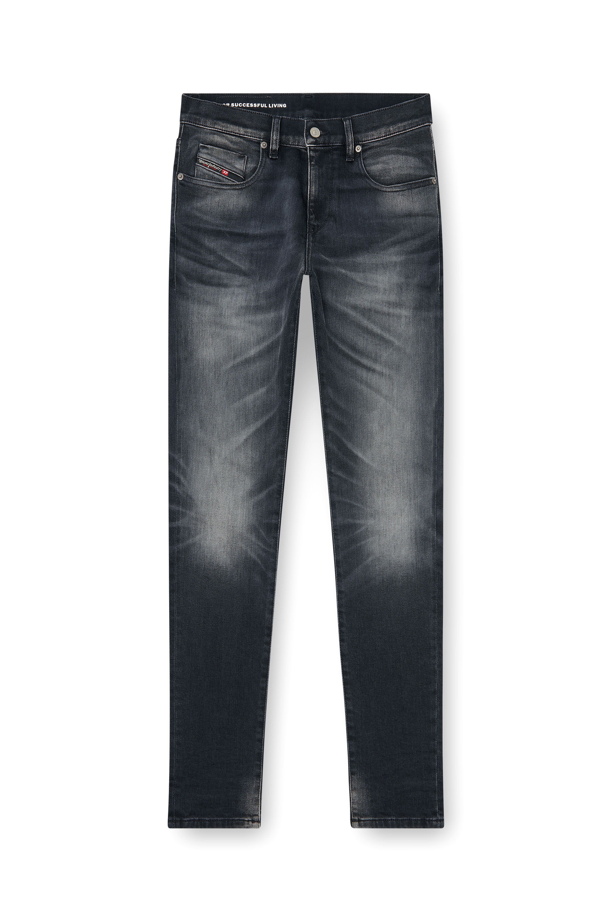 Diesel - Herren Slim Jeans 2019 D-Strukt 09P38, Schwarz/Dunkelgrau - 3