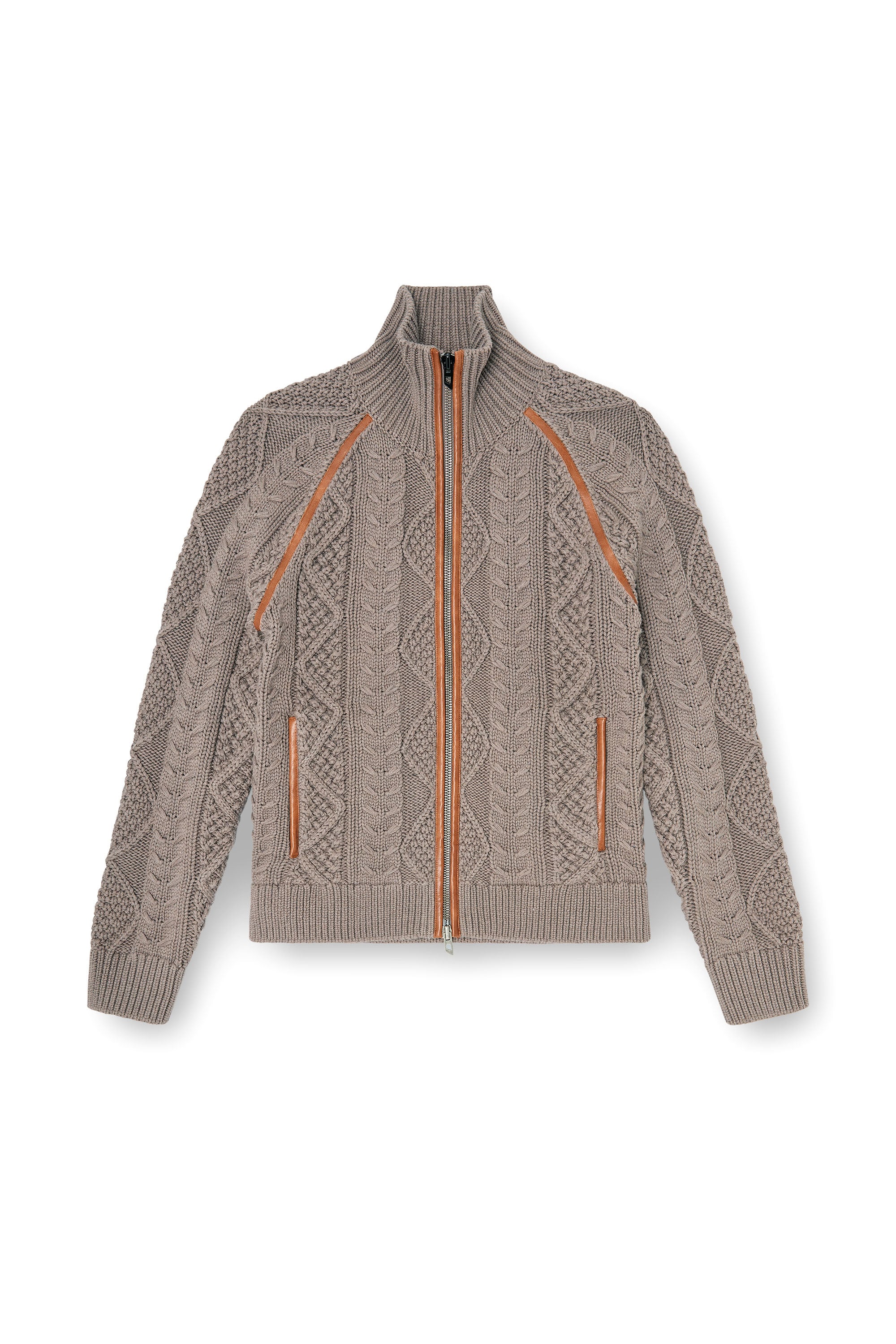 Diesel - K-INOKI, Herren Zip-Cardigan aus Zopfmusterstrick in null - 3