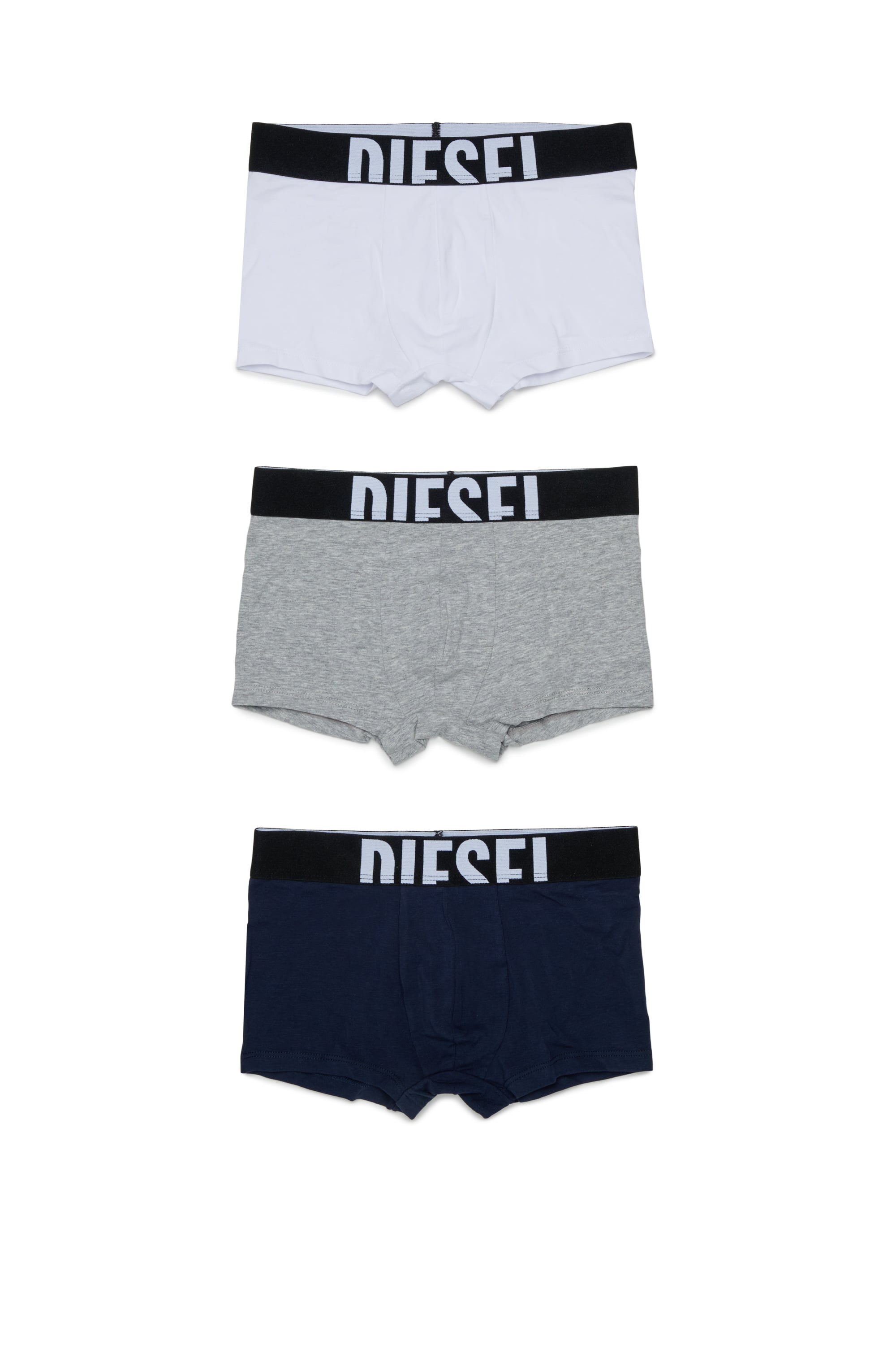 Diesel - UM-UMILLOTRIPACK-DD, Herren 3er-Pack Boxershorts aus stretch-baumwolle in Grau/Schwarz - 1