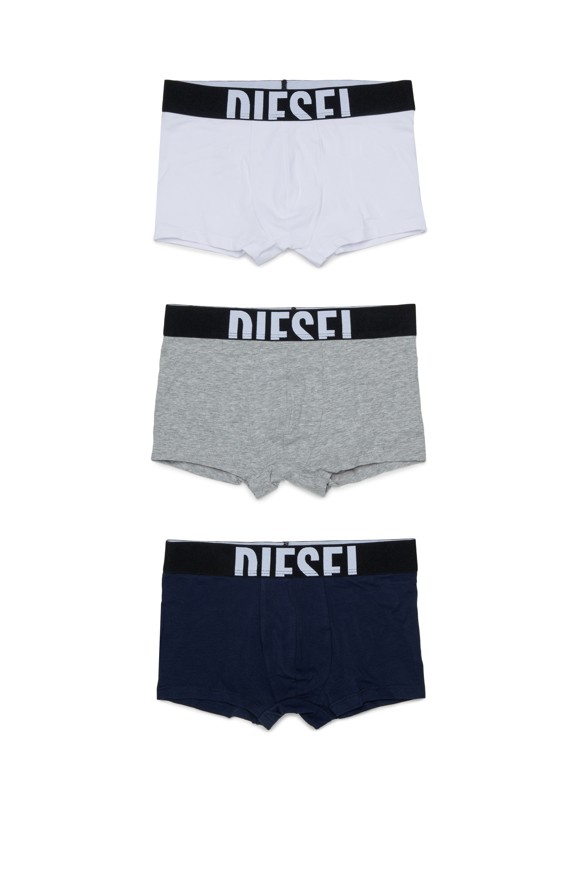 Diesel - UM-UMILLOTRIPACK-DD, Herren 3er-Pack Boxershorts aus stretch-baumwolle in Grau/Schwarz - 1
