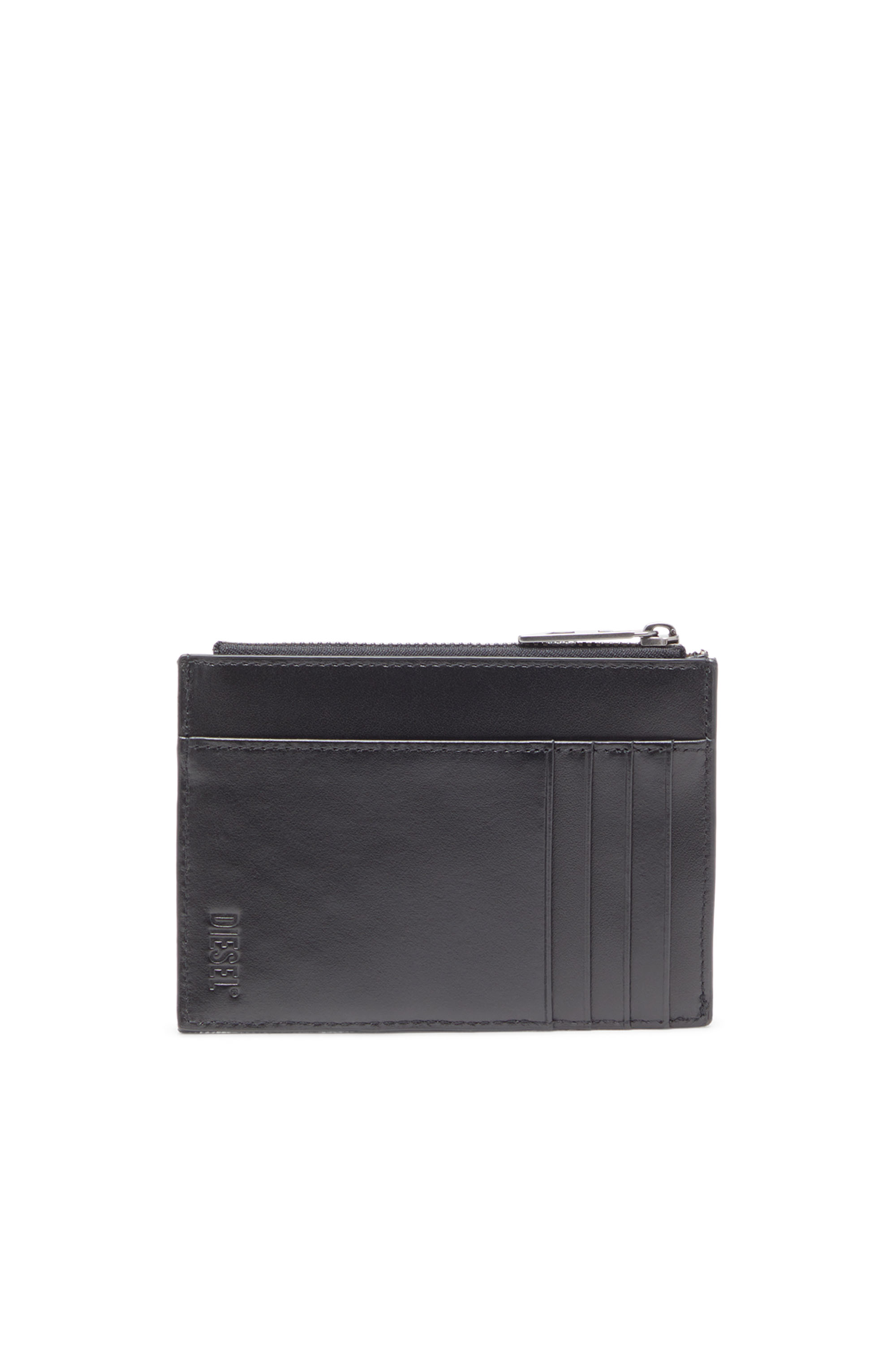 Diesel - MULTI-PKTS CARD HOLDER I, Herren Kartenetui aus beschichtetem beflocktem Denim in Schwarz - 2