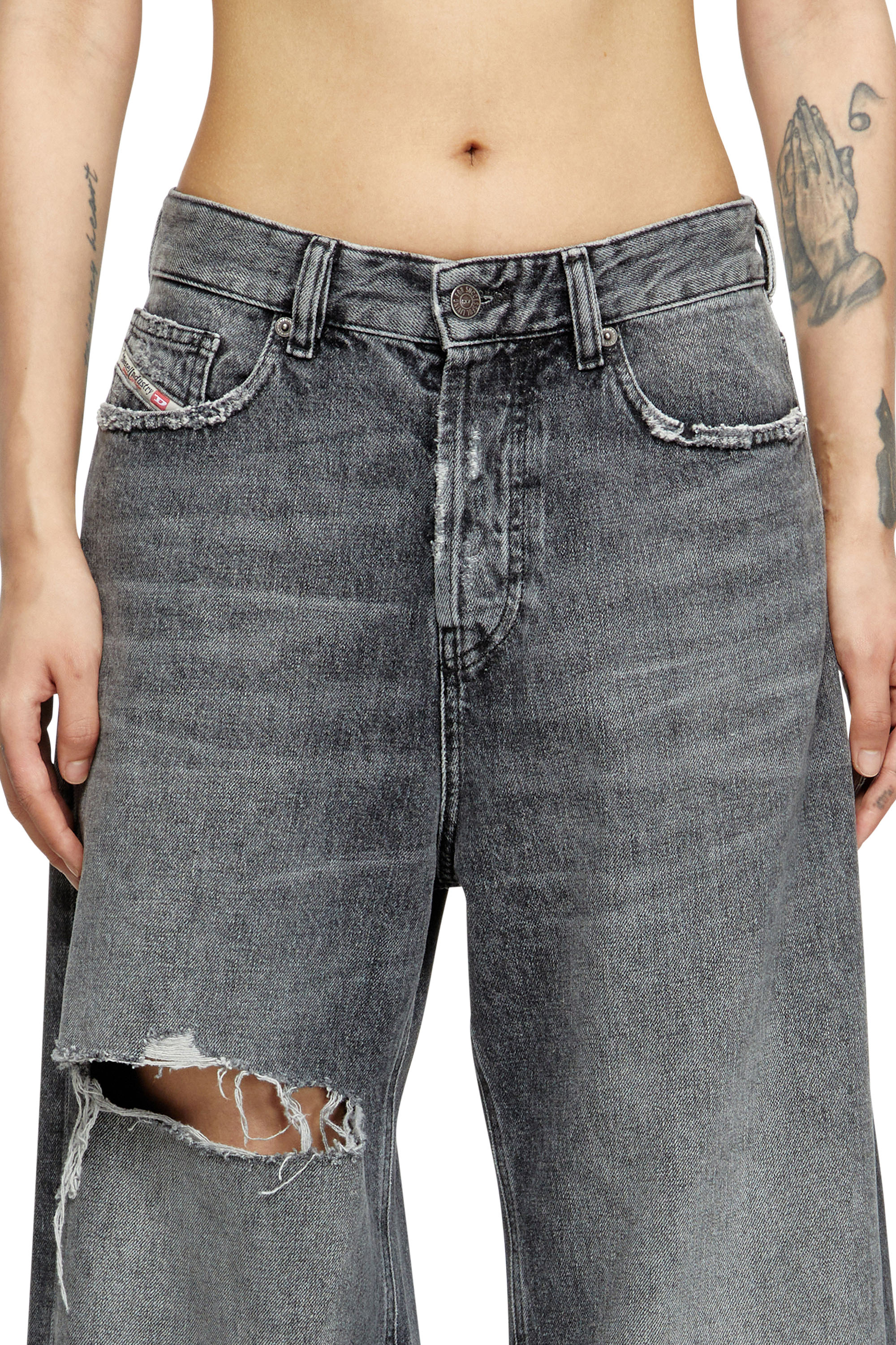 Diesel - Damen Relaxed Jeans 1996 D-Sire 007X4, Schwarz/Dunkelgrau - 4