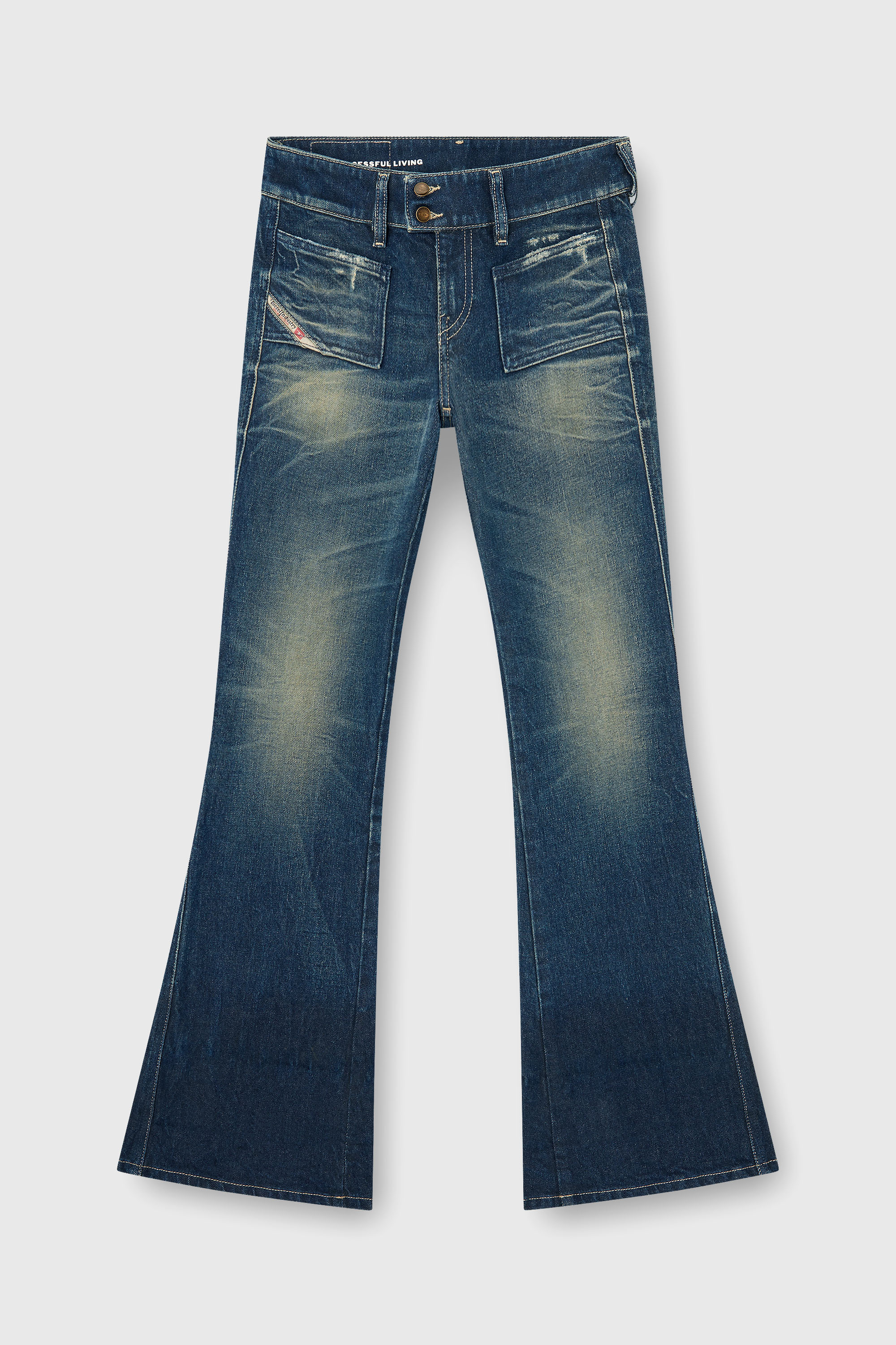 Diesel - Damen Bootcut Jeans D-Hush 007EH, Dunkelblau - 2